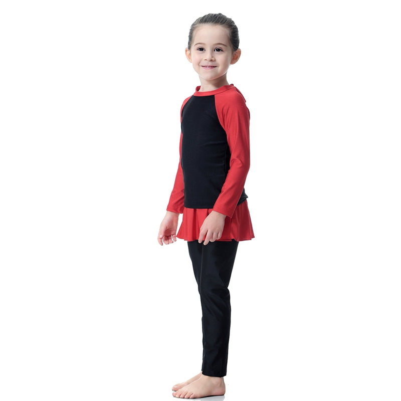 3-Piece Girls Burkini Swimwear Set - Modest Muslim Swimsuits for Kids - Perfect for Beach, Pool & Water Activities