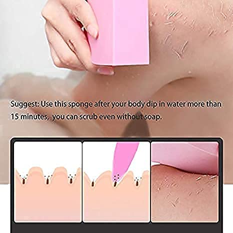 TEEPZEEY Ultra Soft Exfoliating Sponge - Magic Bath & Shower Scrubber for Dead Skin Removal | Gentle Body & Face Exfoliator | Perfect for Sensitive Skin & Spa Days | Reusable Cleansing Massager for Smooth, Glowing Skin