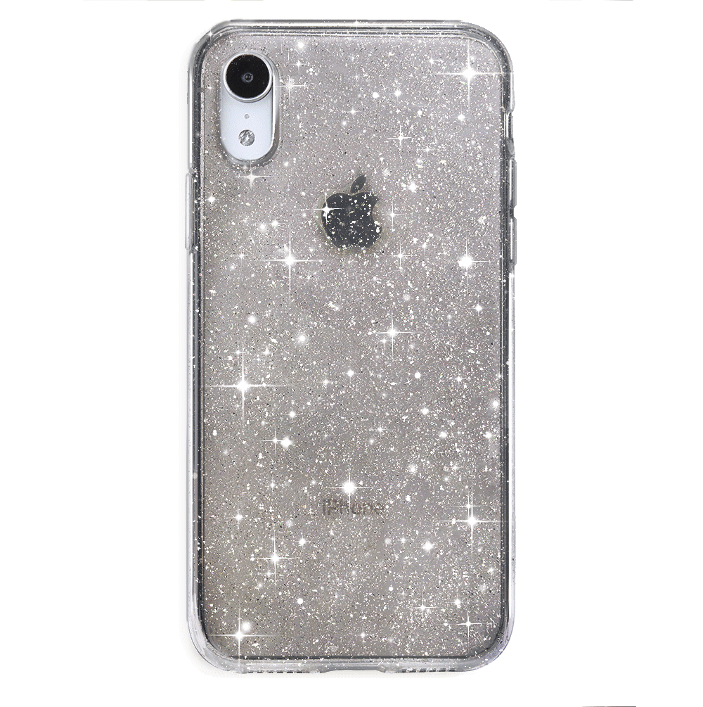 Sparkly Grey Stardust Glitter iPhone Case - Protective Slim Fit Cover for iPhone 13/14/15 Pro Max - Stylish Glittery Phone Case for Women Girls (Perfect for Parties, Night Out & Everyday Use)
