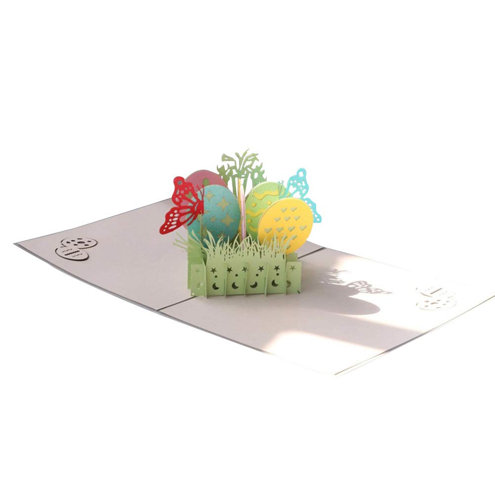 Amosfun 3D Easter Greeting Cards - Colorful Hollow Paper Blessing Cards for Easter Party, Holiday Gifts & Decorations | Perfect for Easter Celebrations, Classroom Activities & Spring Festivals