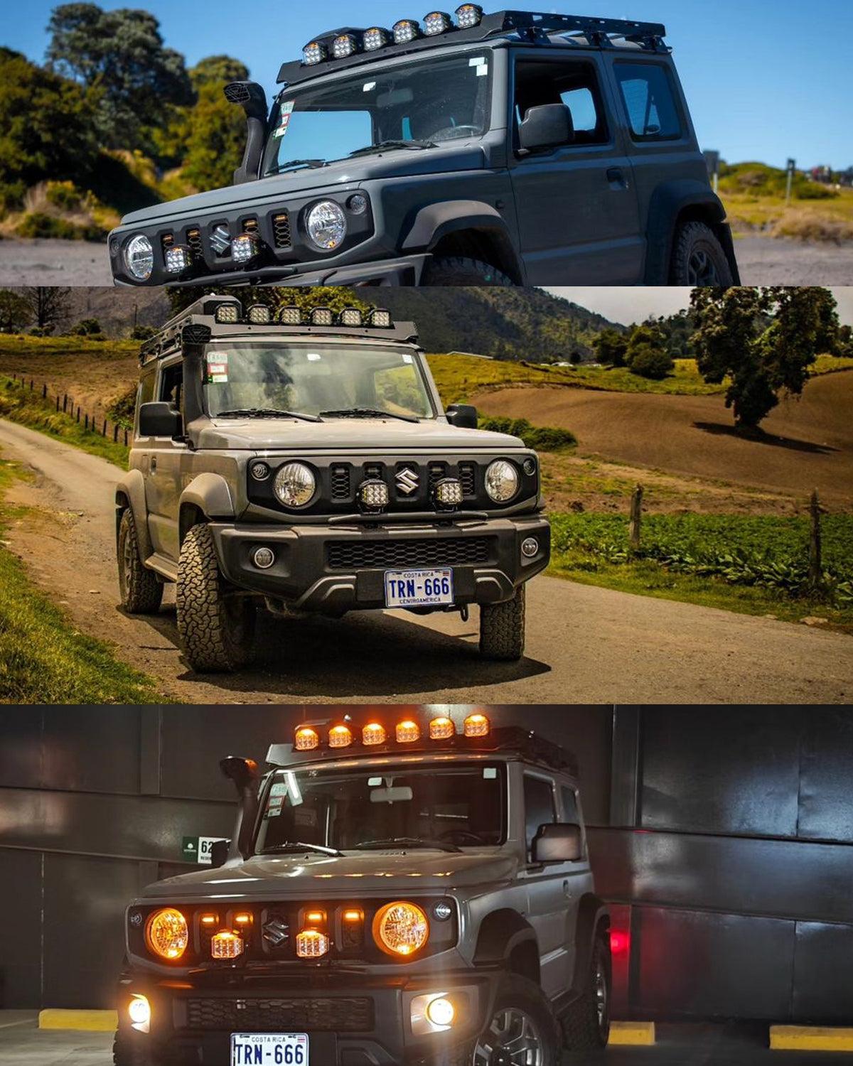 V MAX Series 5 Inch 168W 16440LM LED Pod Lights with Combo Beam & Amber DRL - Off-Road, Truck, Jeep, ATV Lighting for Night Driving & Adventure