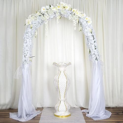 40-Inch White Gold Ceramic Vase with Marble Design & Mirror Mosaic - Elegant Wedding Centerpiece, Party Decor, Home Decoration for Living Room & Reception Hall