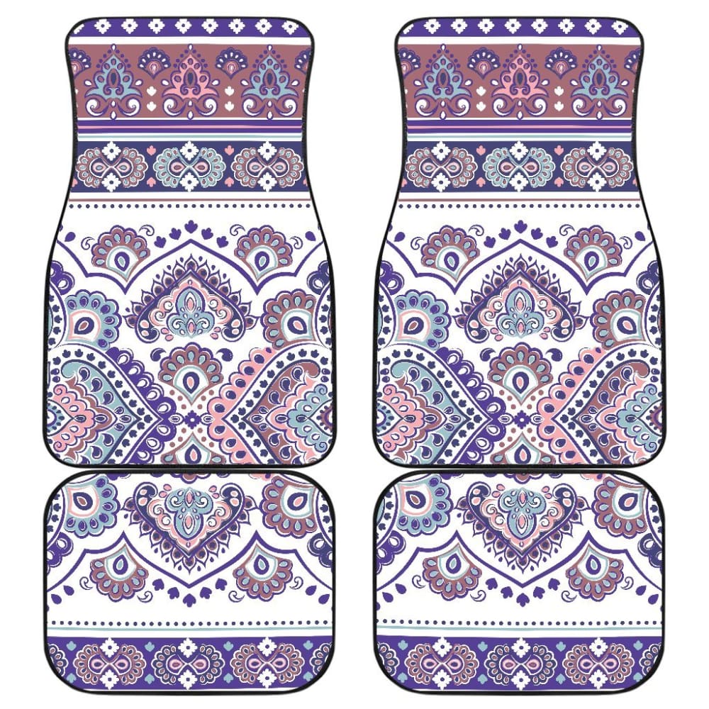 Boho Persian Car Floor Mats - Non-Slip, Waterproof, Custom Fit for Cars, SUVs & Trucks - Perfect for Road Trips & Daily Commutes