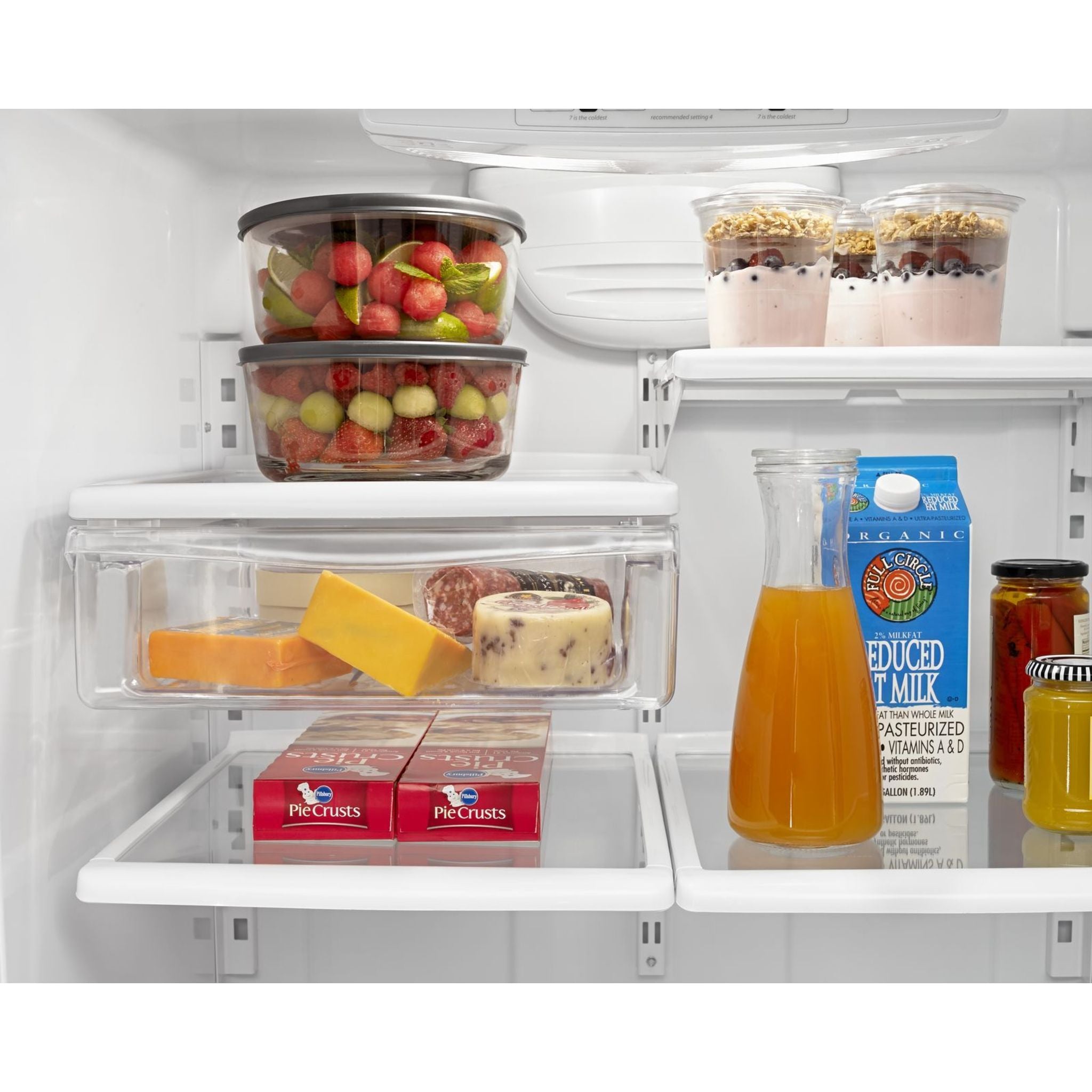 Amana Bottom Mount Refrigerator (ABB2224BRM) - 24.5 Cu. Ft. Stainless Steel French Door Fridge with Adjustable Shelves & LED Lighting - Perfect for Modern Kitchens & Open-Concept Homes