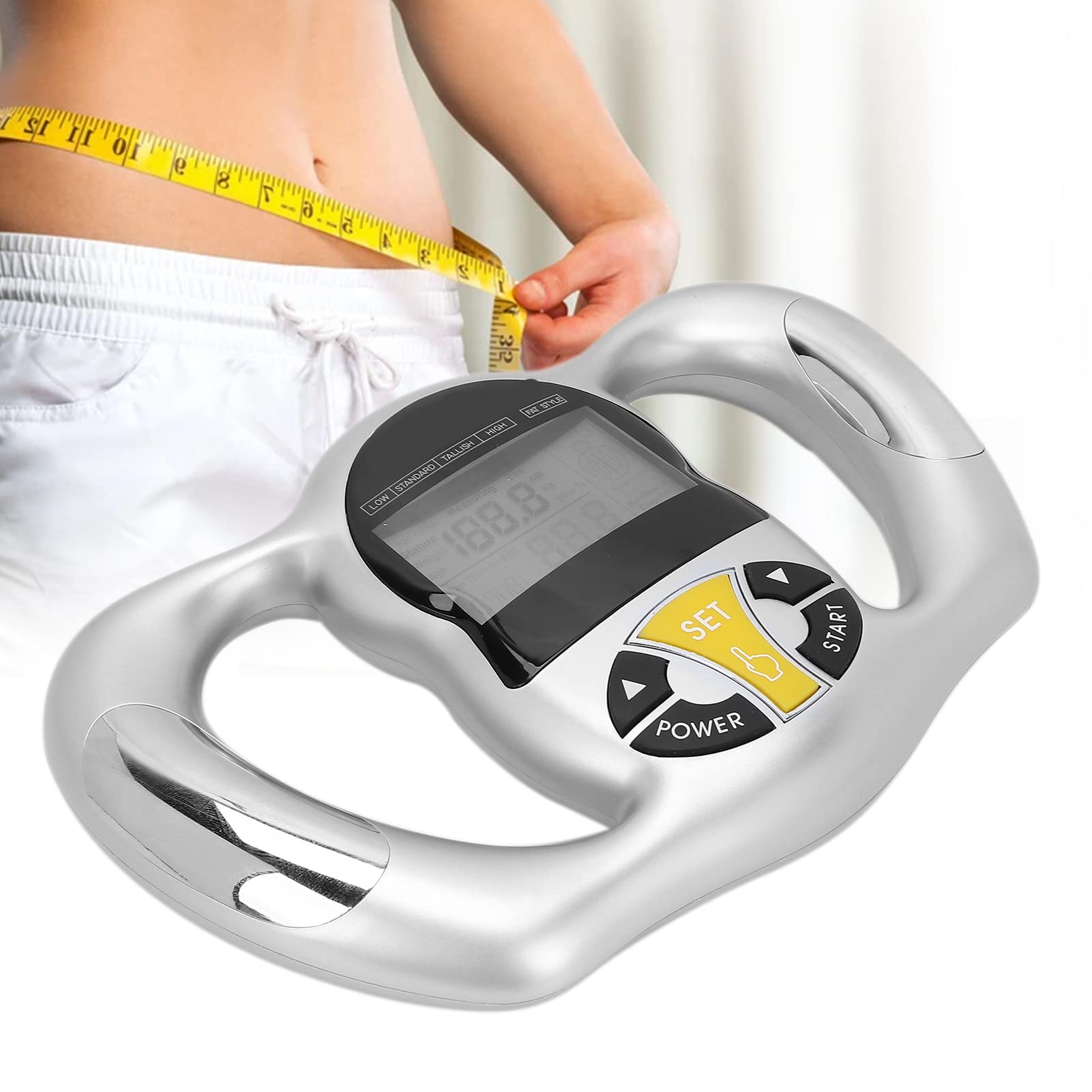 Portable Body Fat Analyzer - Accurate BMI & Body Composition Tester with Fast Measurement for Home & Gym Use | Digital Fat Monitor for Fitness & Weight Loss Tracking