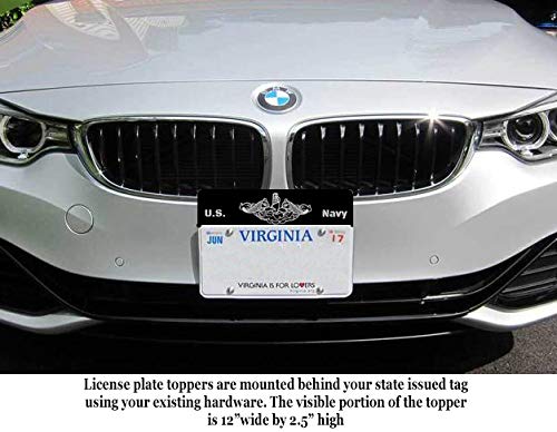 U.S. Air Force Air Crew Military Service Insignia Novelty License Plate Topper - Premium Metal Car Accessory for Veterans & Collectors - Made in USA - Perfect for Patriotic Car Decor & Military Appreciation Gifts