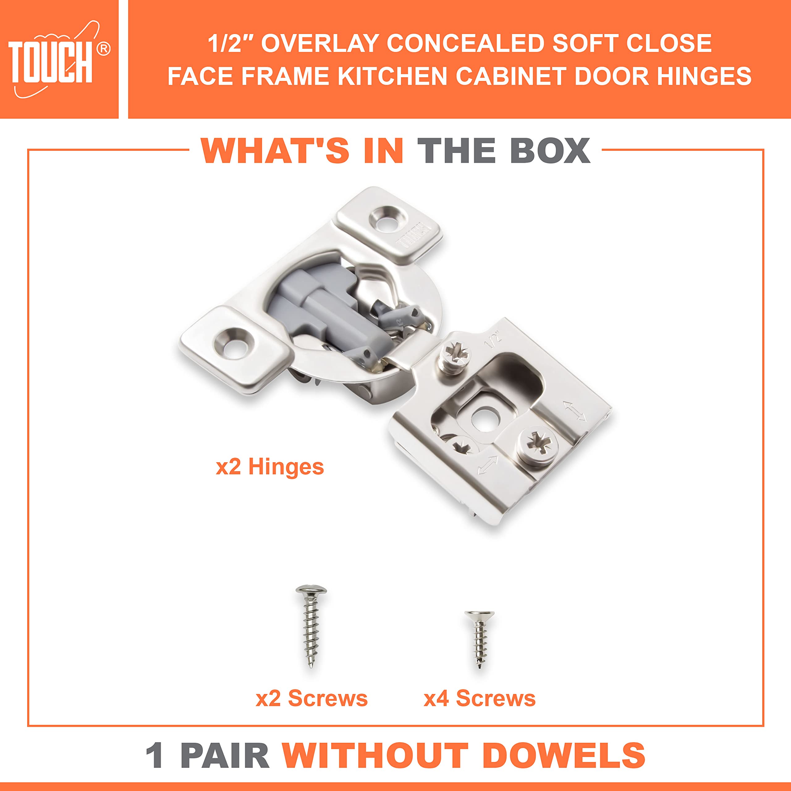 Soft Close Cabinet Hinges 1/2