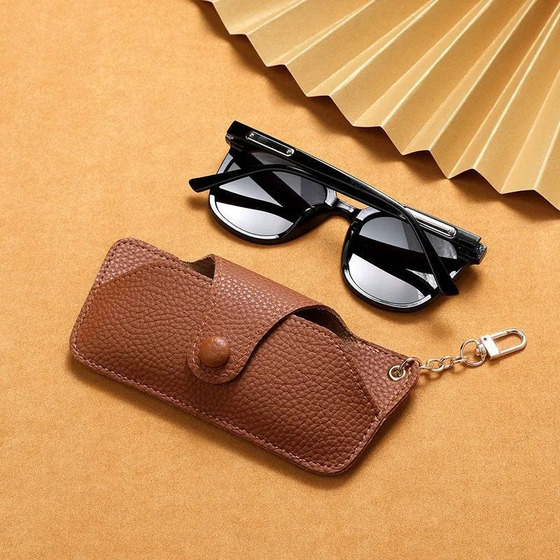 CCSpace Handcrafted PU Leather Eyeglass Case - Durable & Stylish Eyewear Protector for Men & Women - Perfect for Travel, Work & Everyday Use