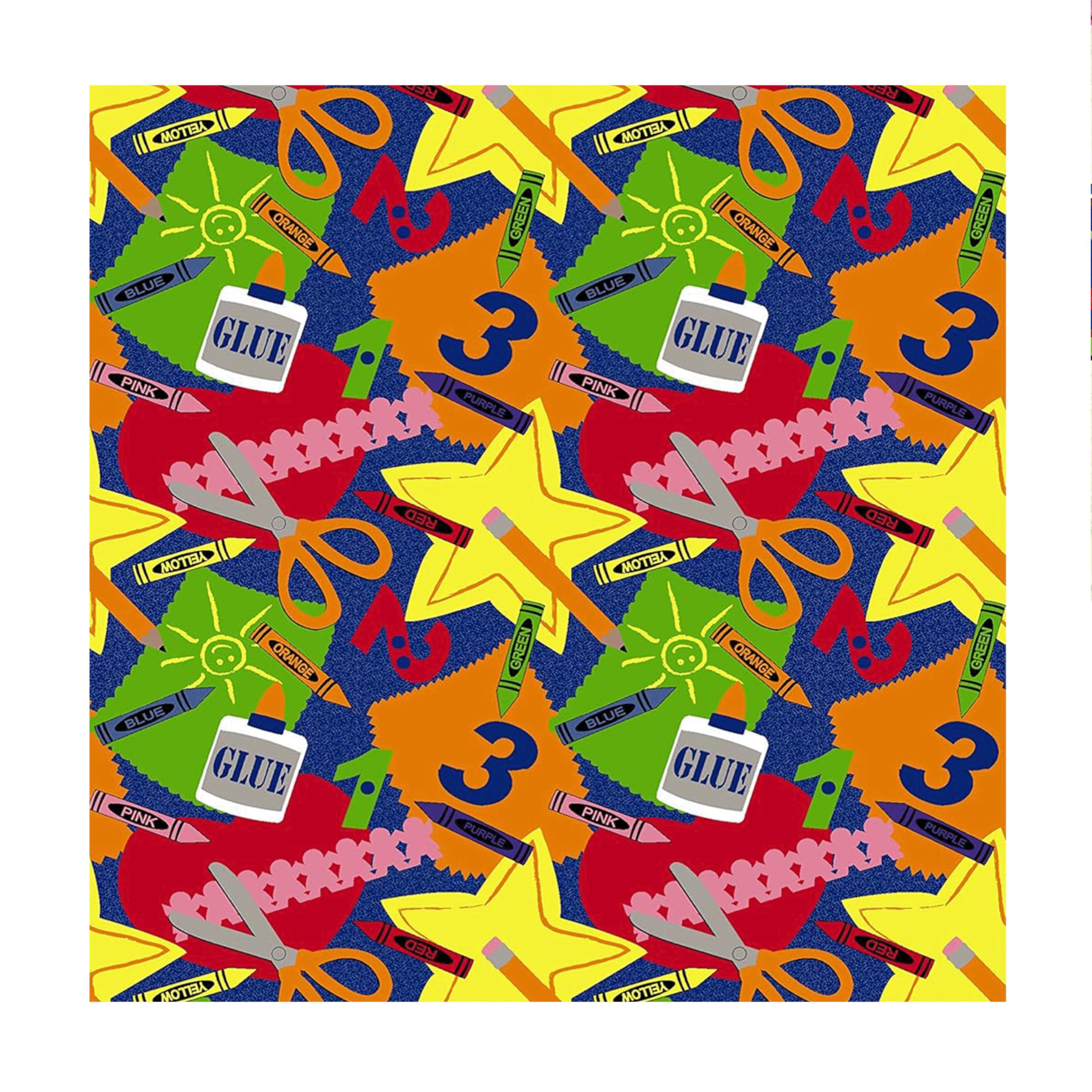 Colorful 6' x 6' Kids Educational Nylon Carpet for Learning Numbers & Colors - Non-Slip Playroom Rug for Classroom, Bedroom, Daycare and Homeschooling Activities