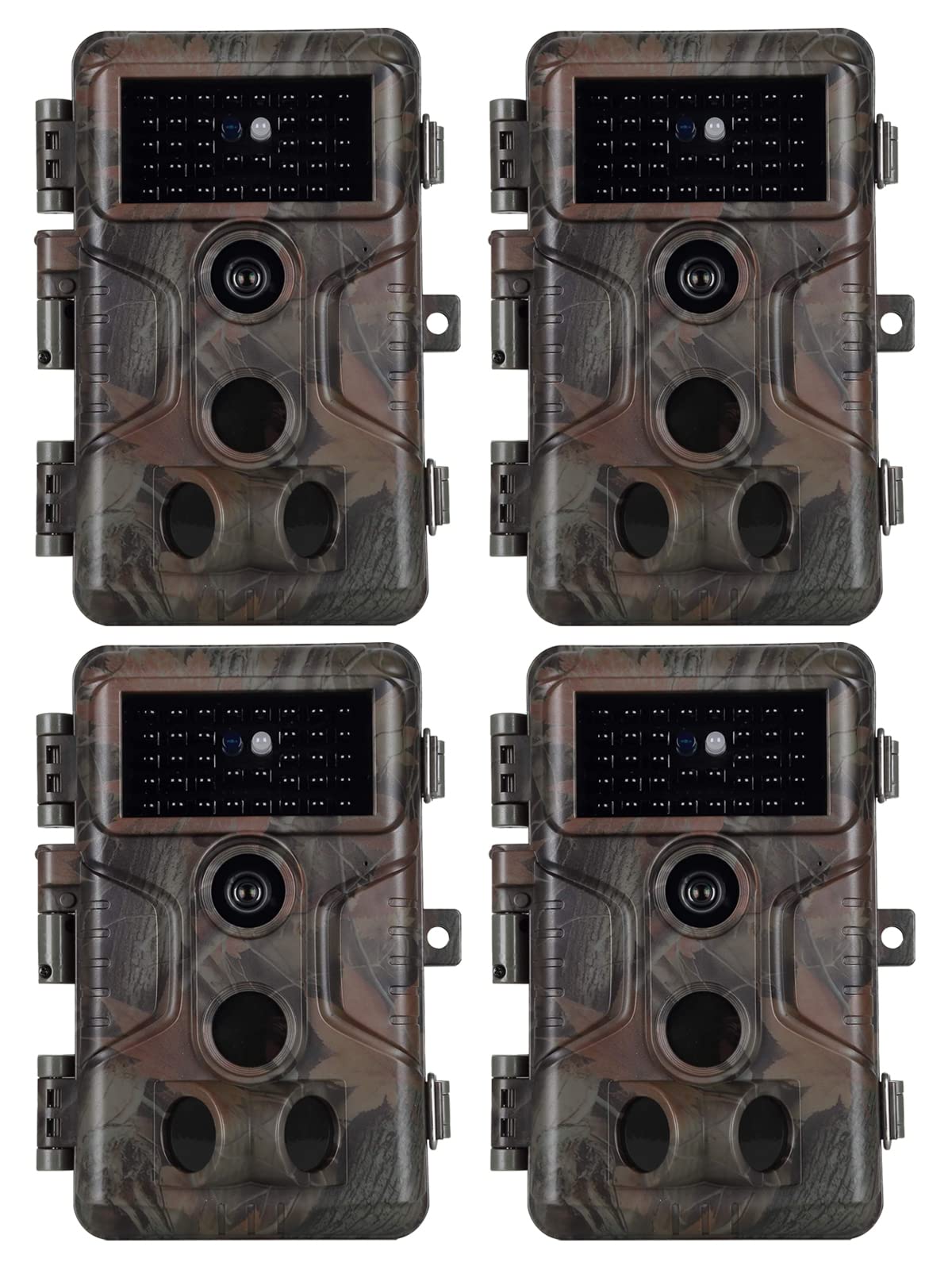 BLAZEVIDEO 4-Pack 32MP 1296P No Glow Trail Camera with Night Vision, 2.4