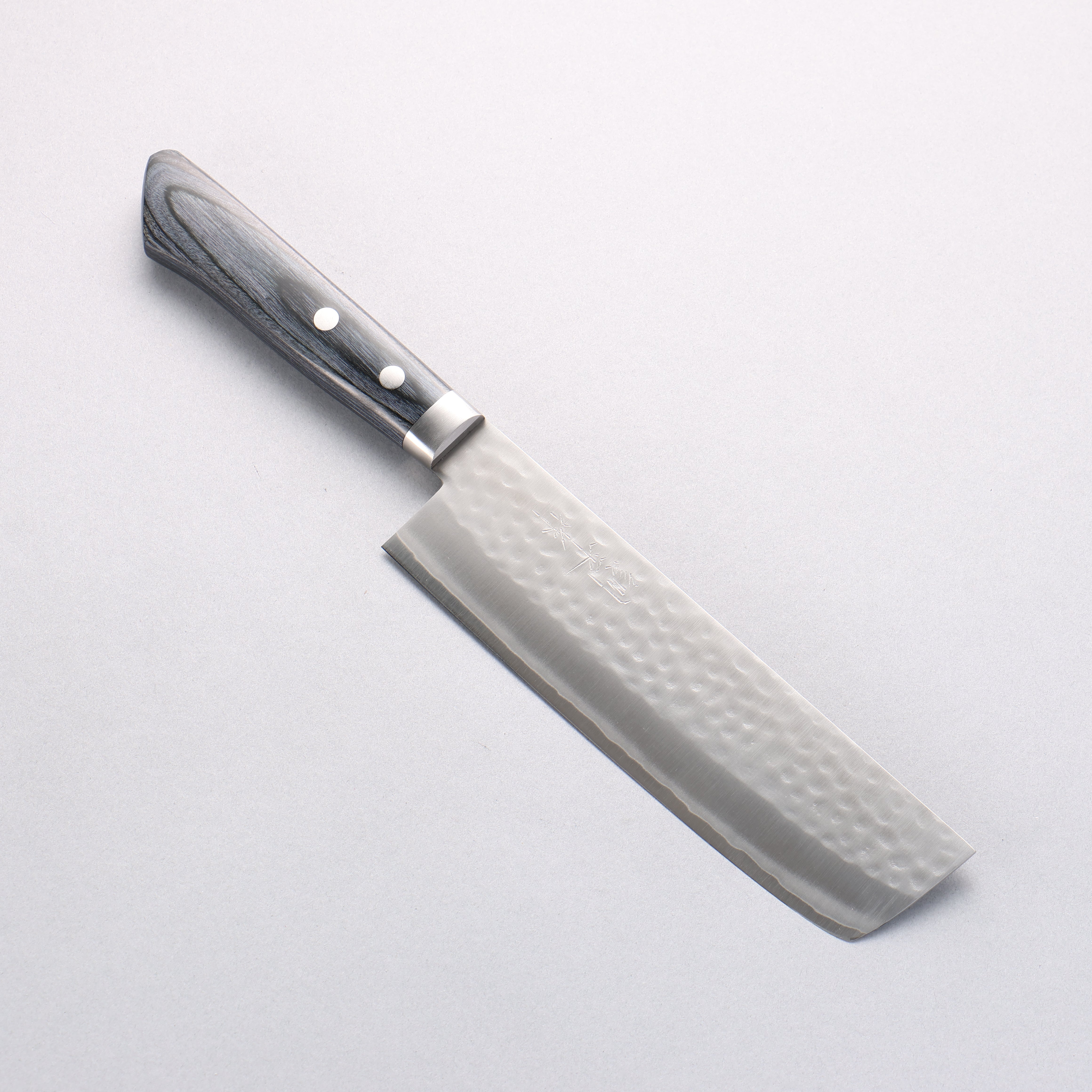 Premium Kunihira VG1 Hammered Usuba Knife 165mm - Japanese Chef Knife with Navy Blue Pakkawood Handle - Perfect for Sushi, Vegetables & Precision Cutting
