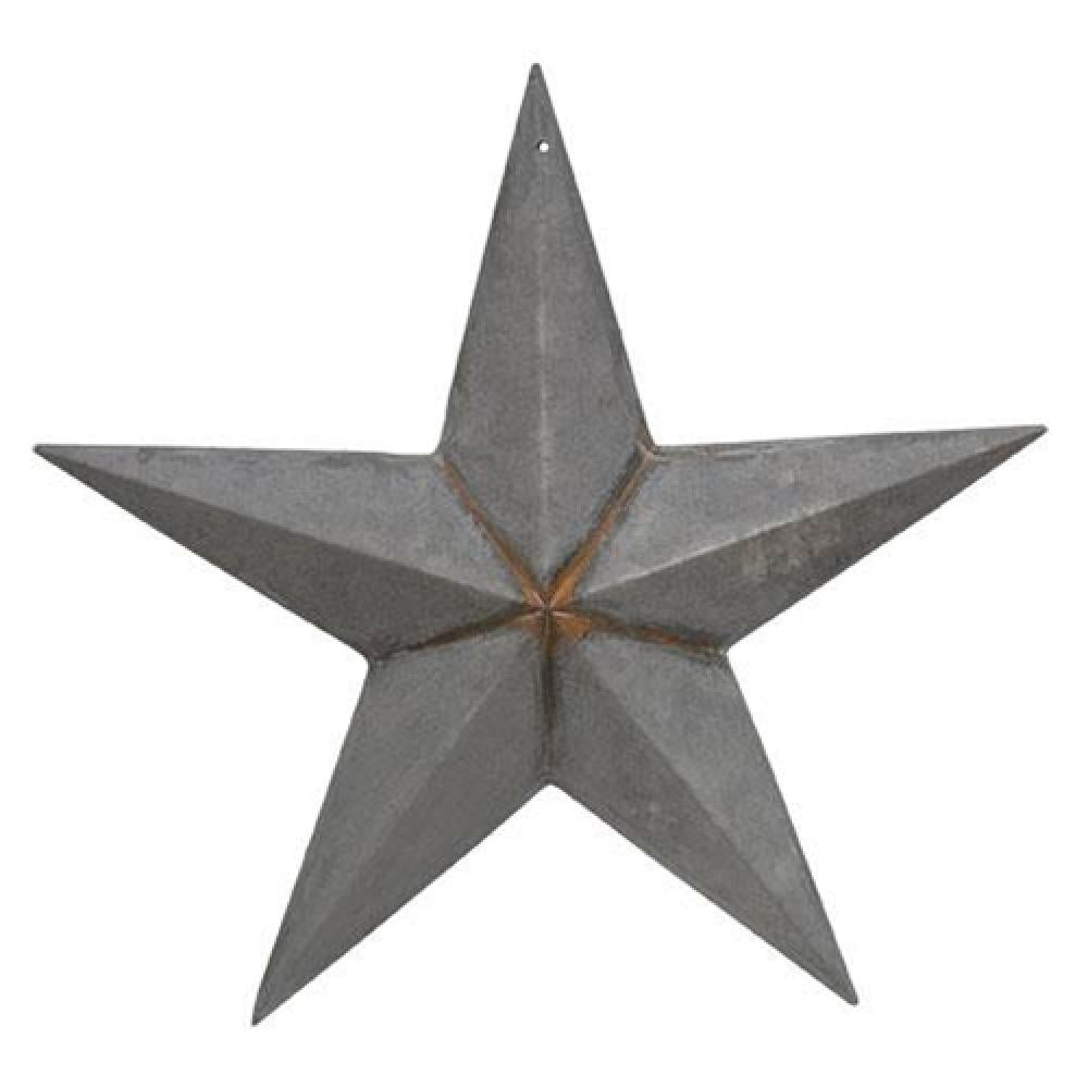 Rustic Galvanized Metal Barn Star - 12 Inch Vintage Farmhouse Decor for Wall, Home & Outdoor Garden