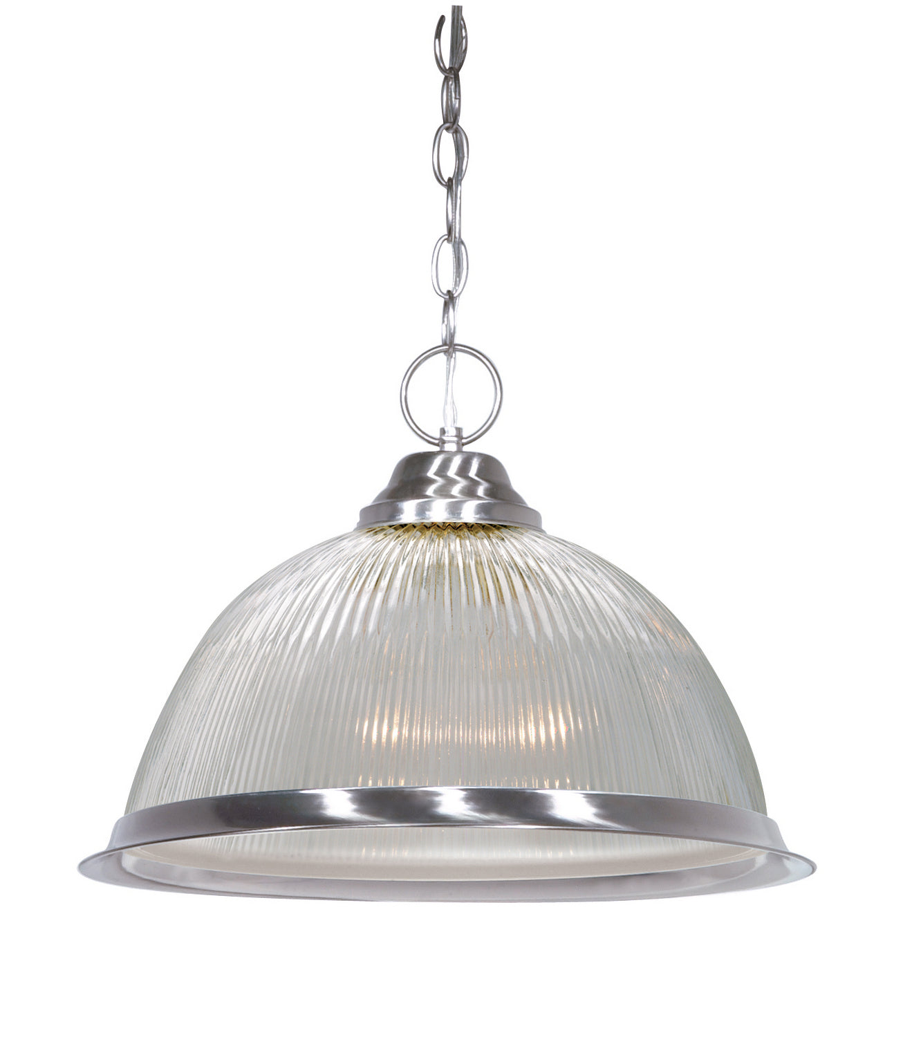 15 Inch Modern Pendant Light Fixture - 120V Brushed Nickel Finish for Kitchen Island, Dining Room & Bedroom Lighting
