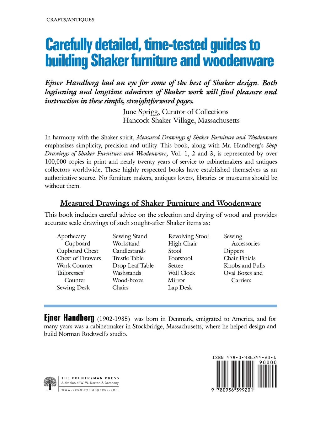 Shaker Furniture & Woodenware Measured Drawings - Complete DIY Woodworking Plans for Authentic Handcrafted Home Decor | Perfect for Crafting Tables, Chairs & Kitchenware