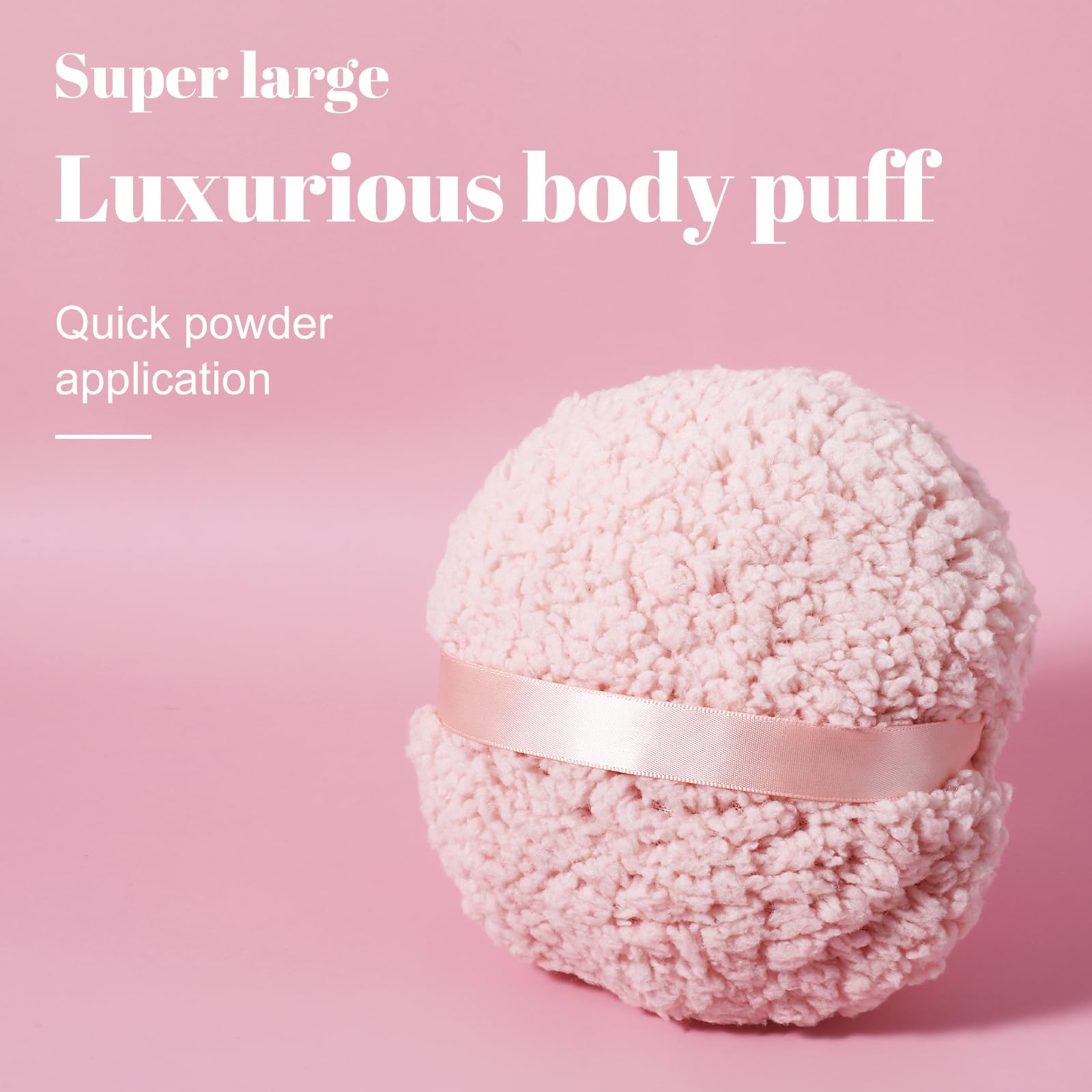 6’’ Ultra Soft Washable Velour Powder Puff - Large Round Velvet Dust Puff for Loose Mineral Powder | Reusable Body & Face Powder Applicator | Perfect for Makeup, Baby Powder & Spa Treatments