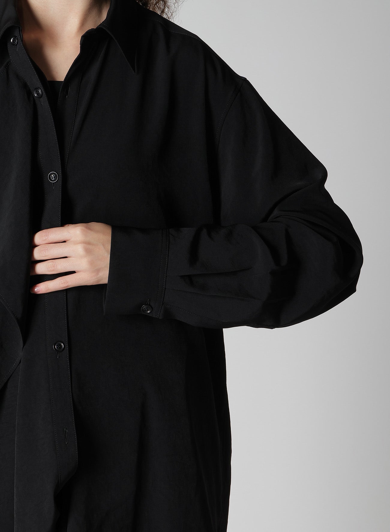 Elegant Crepe de Chine Blouse with Placket - Perfect for Office Wear & Casual Outfits