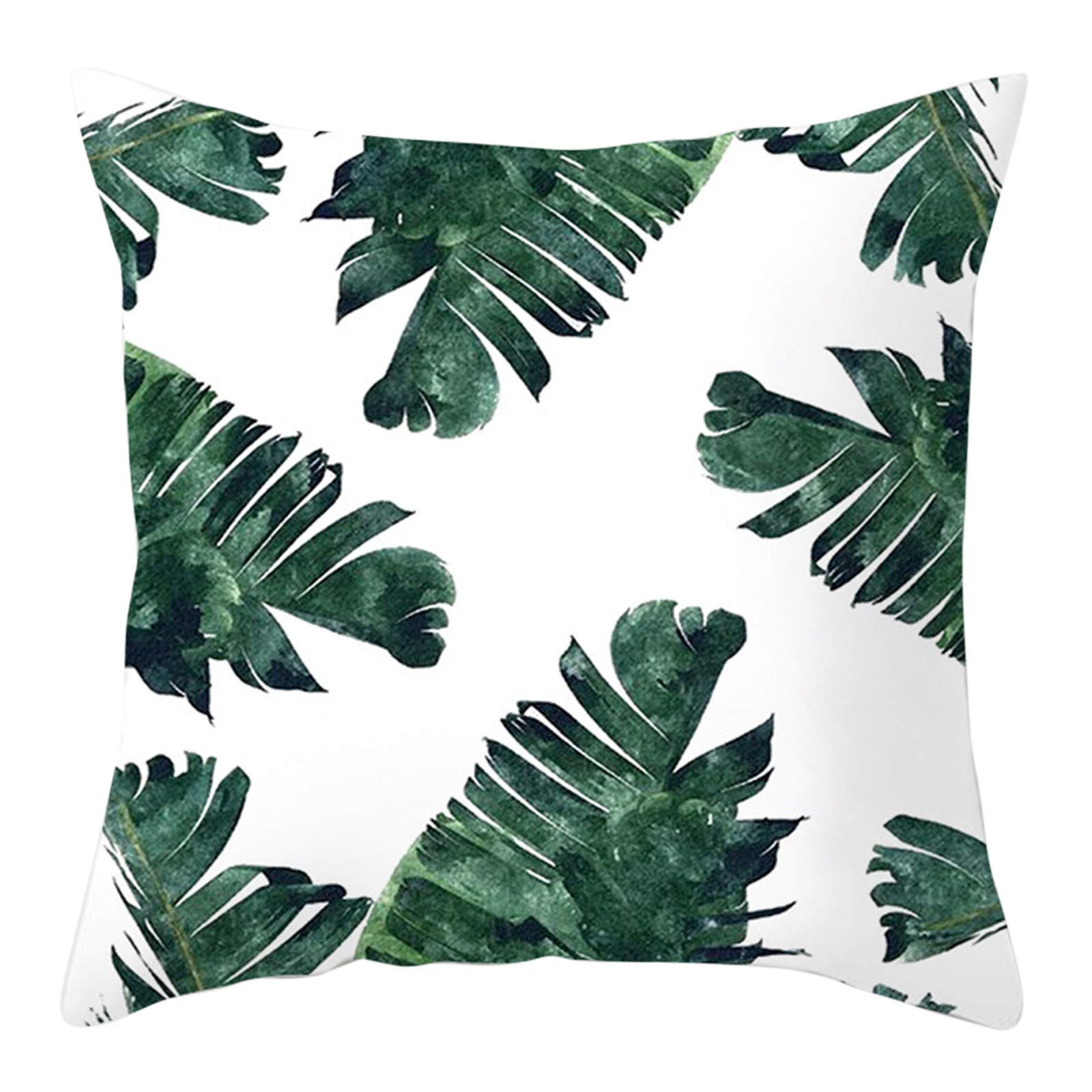 Eco-Friendly Plant-Based Sofa Pillow Covers - Breathable Green Summer Pillowcases with Home Printing Design | Disposable & Reusable for Living Room, Bedroom, Outdoor Decor