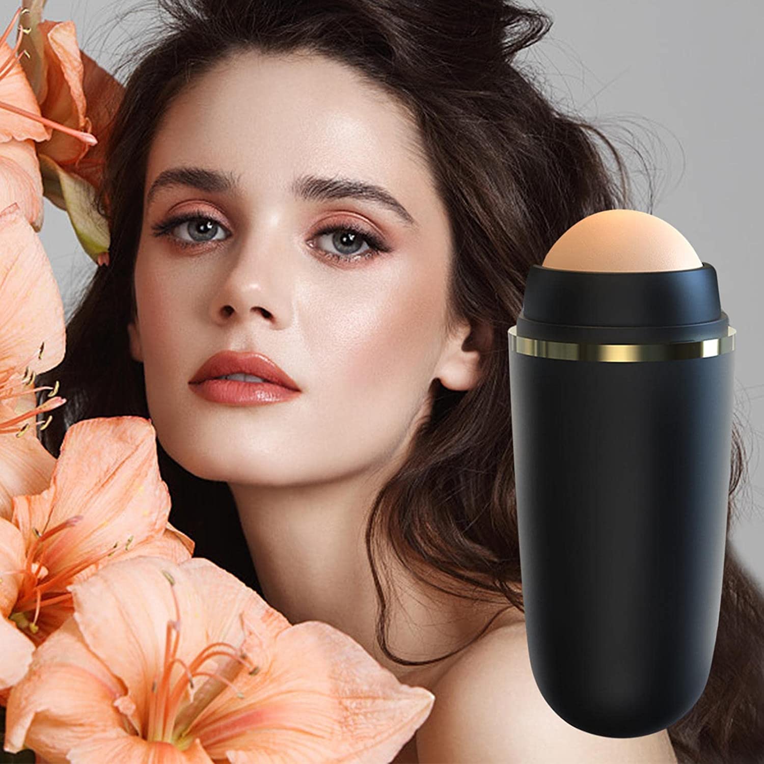 Scizor Volcanic Stone Facial Roller - Oil Absorbing Skin Care Tool for Acne & Blackheads | Reusable Face Massager for Deep Cleansing & Pore Minimizing | Perfect for Daily Skincare Routine & Spa Treatments