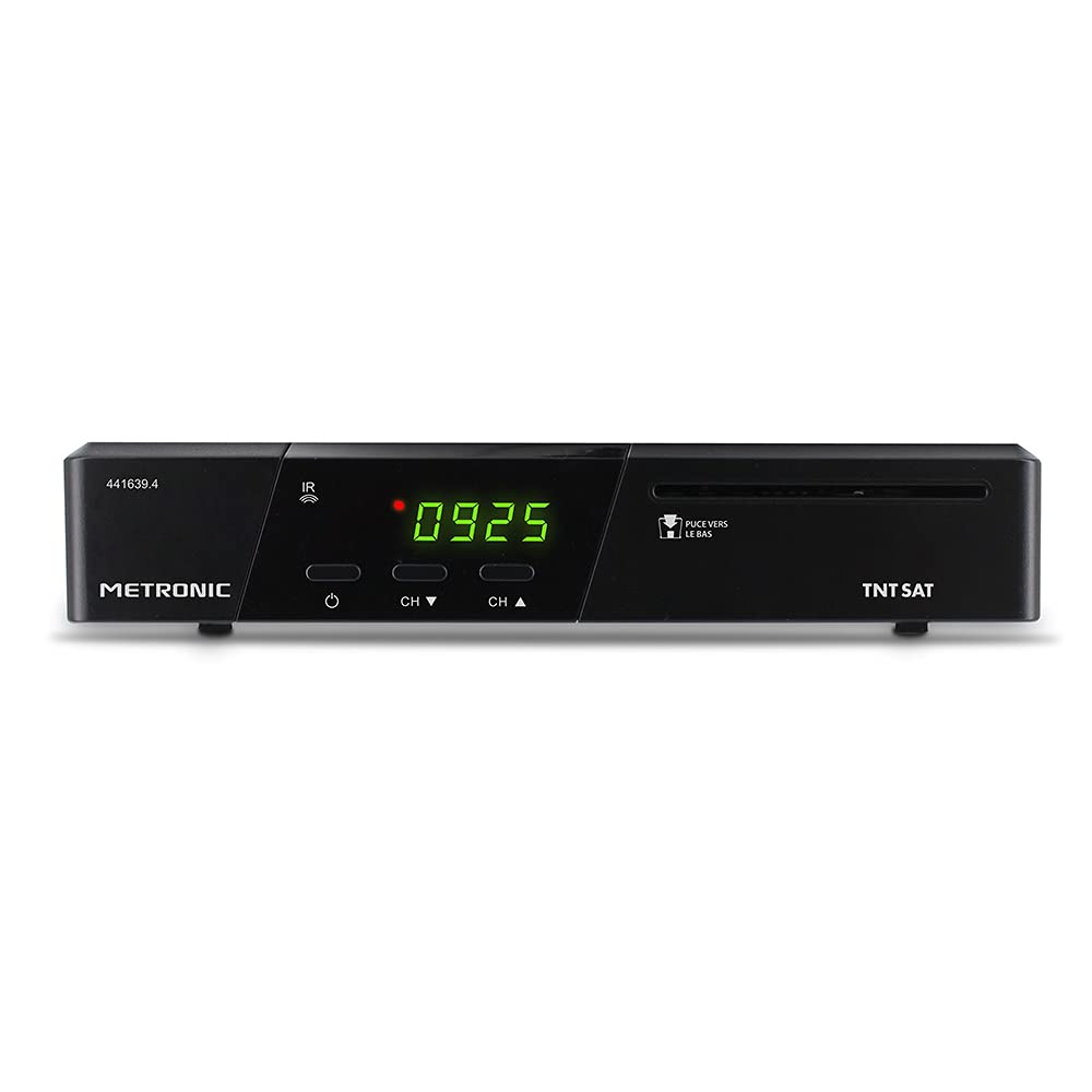 Metronic TNT/TNTSAT Satellite Terminal HD PVR Ready with Free Satellite Dish & TNTSAT Card - Digital TV Recorder for Astra Satellite - Watch & Record HD Channels at Home (Model 441639)