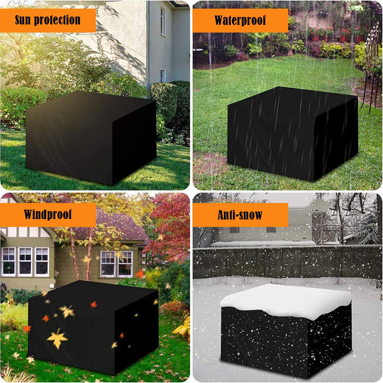 Waterproof Outdoor Garden Furniture Cover 48x24x28 Inches - Heavy Duty Rectangle Patio Table Cover with UV Protection, Tear-Resistant Oxford Fabric for Rain, Snow & Sun - Perfect for Backyard, Deck, and Outdoor Dining Sets