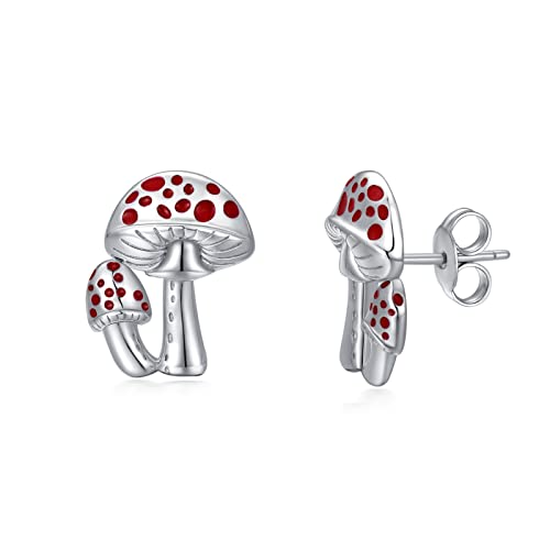 Sterling Silver Mushroom Earrings S925 - Cute Dainty Jewelry Gifts for Women, Girls & Teens - Perfect for Everyday Wear, Parties & Boho Fashion