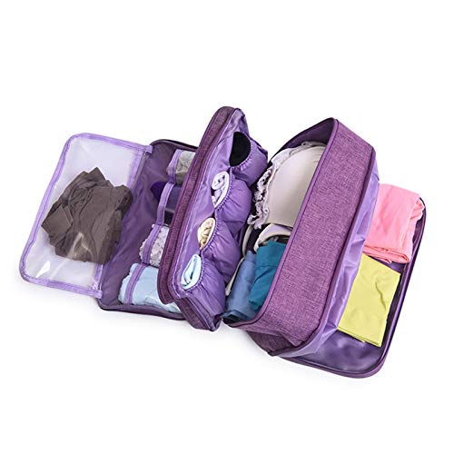 Arinda Waterproof Multi-Functional Storage Bag - Travel Underwear Organizer & Bra Storage Pouch for Closet, Gym, Camping & Vacation Packing