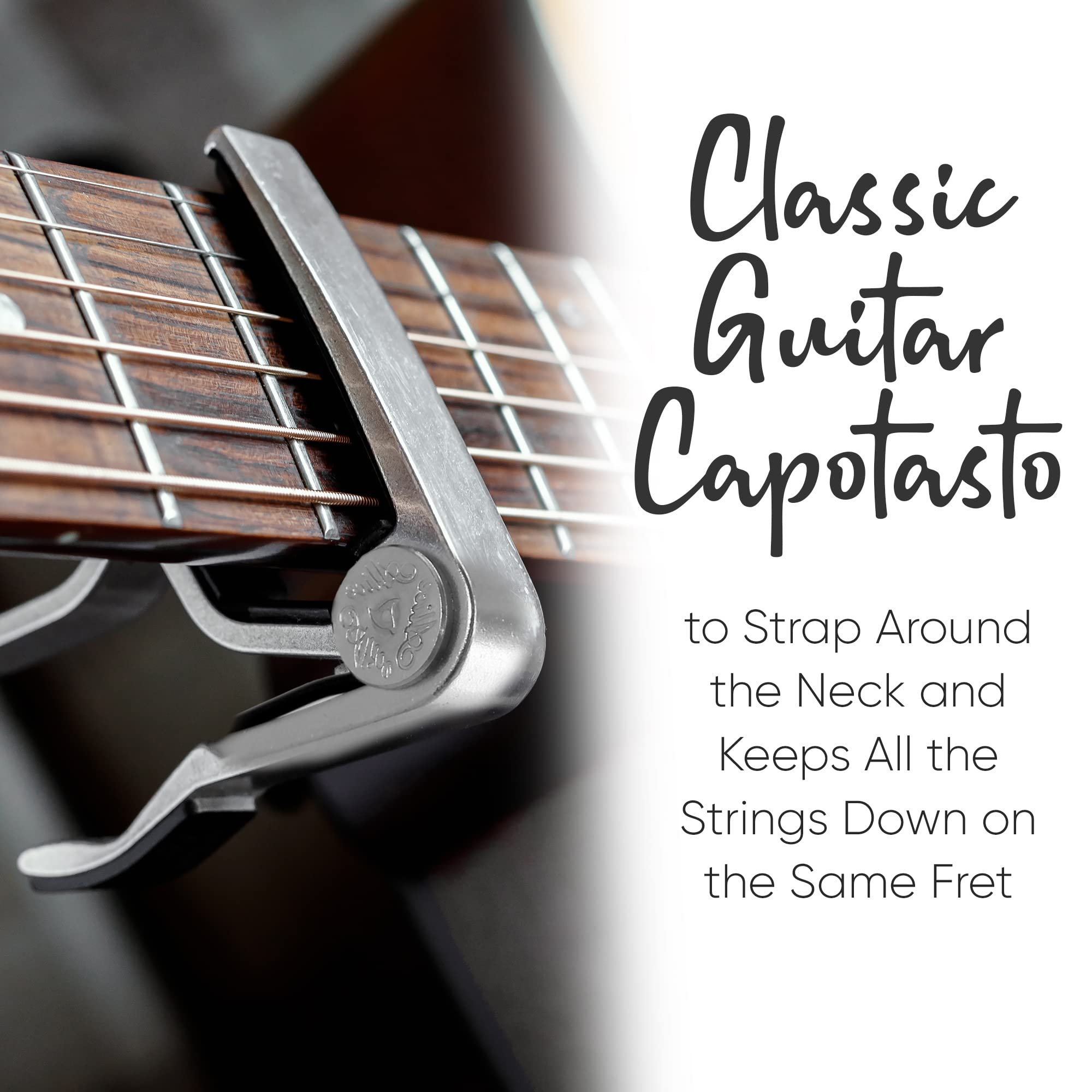 **Pyle 4/11 Accessory Kit - Full Set of Guitar Replacement Parts (6 Aquila Nylon Strings, Capo, 3 ABS Felt Picks, Cleaning Cloth) - Perfect for Acoustic & Classical Guitar Maintenance & Performance**