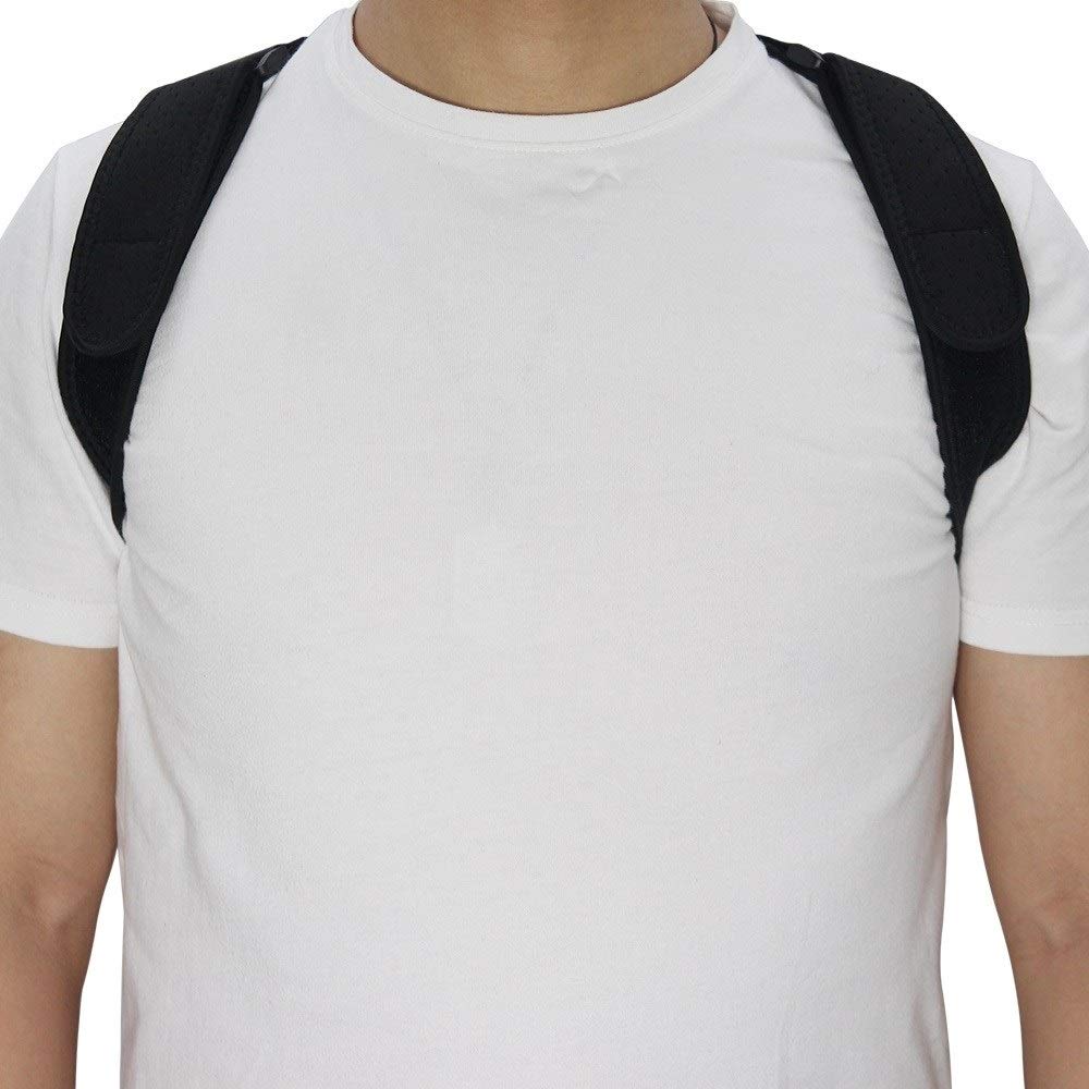 Posture Corrector for Men & Women - Adjustable Back Support Belt with Shoulder Straps, Spine Alignment & Pain Relief - Ideal for Office, Driving & Daily Use