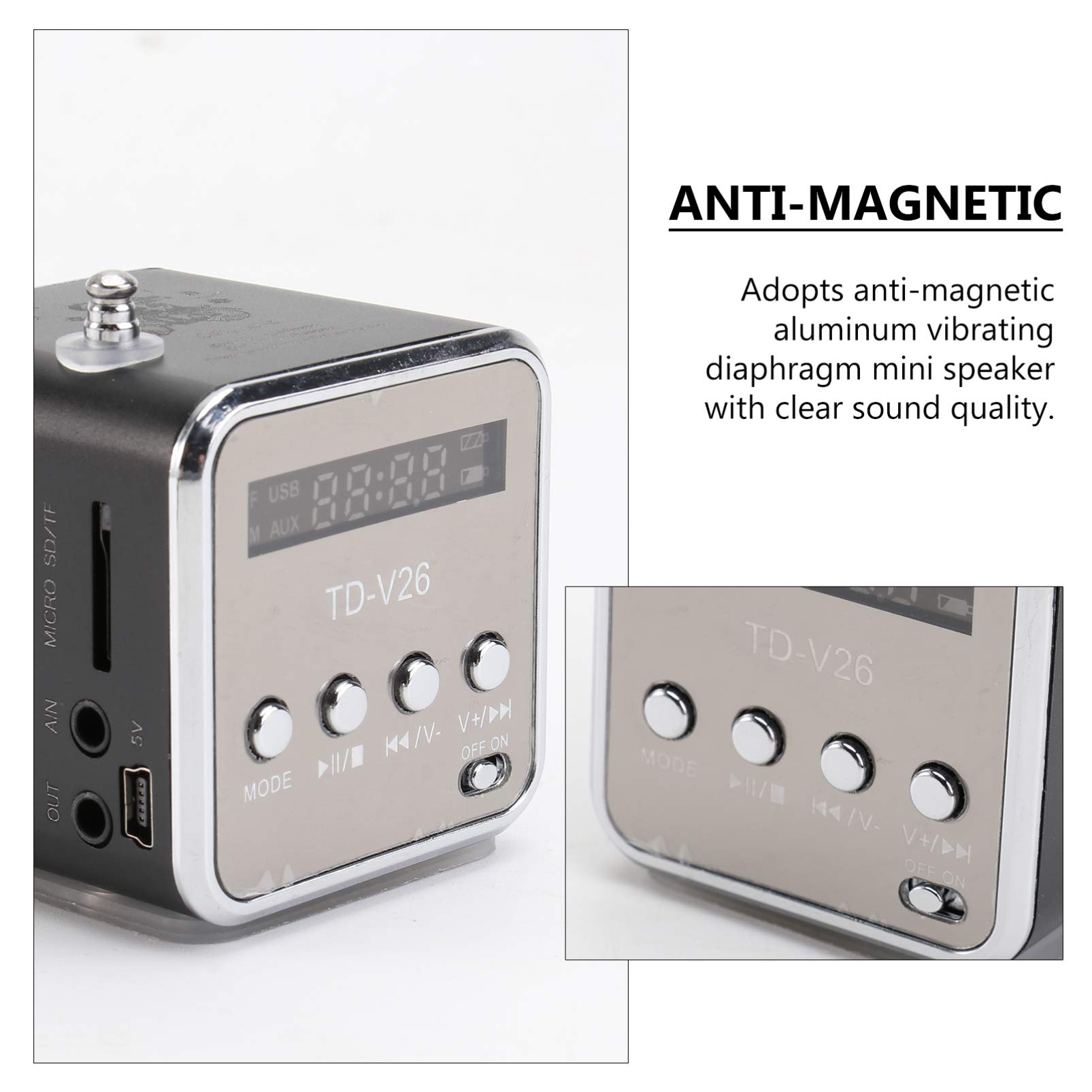 Portable AM/FM Radio Speaker - Mini Bluetooth Speaker with AM/FM Radio, MP3 Player, Handheld Travel Radio for Smartphones - Perfect for Camping, Travel, and Outdoor Activities