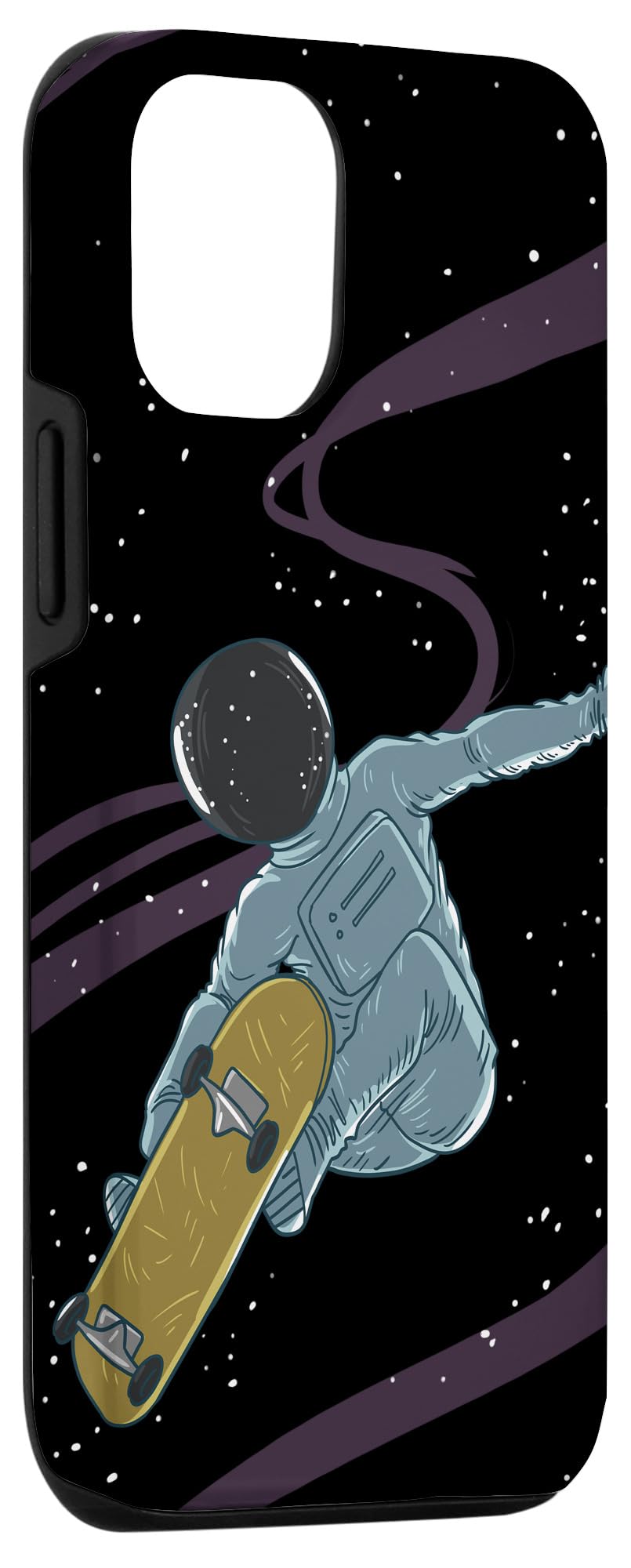 iPhone 12/12 Pro Space Pilot Skateboard Case - Durable Protective Phone Cover with Cool Astronaut Design - Perfect Gift for Skateboarders & Space Enthusiasts - Use for Skateboarding, Stunt Shows & Daily Protection
