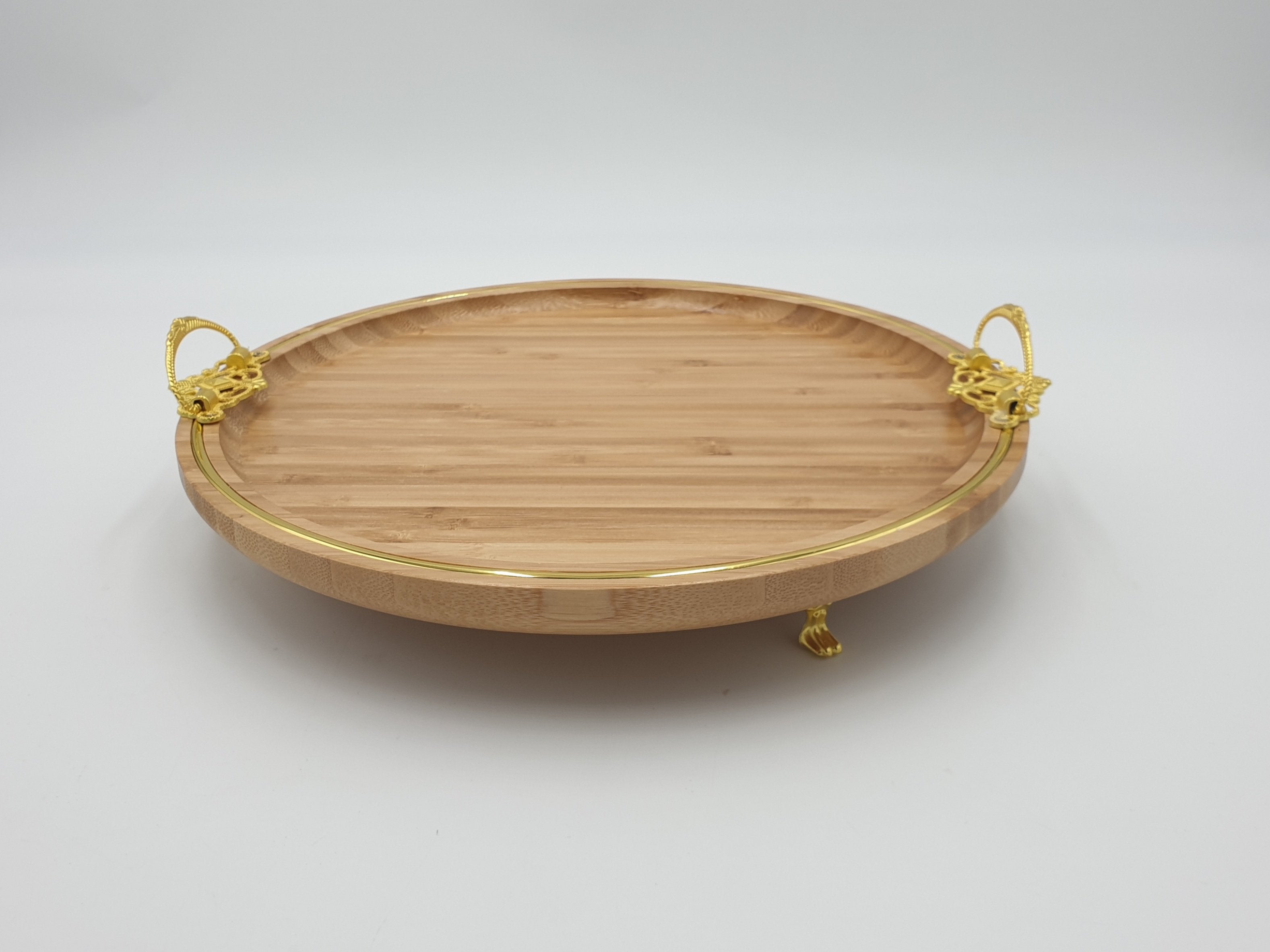 11.5 Inch Round Wooden Plates - Pack of 24 - Eco-Friendly Disposable Plates for Parties, Picnics & Events