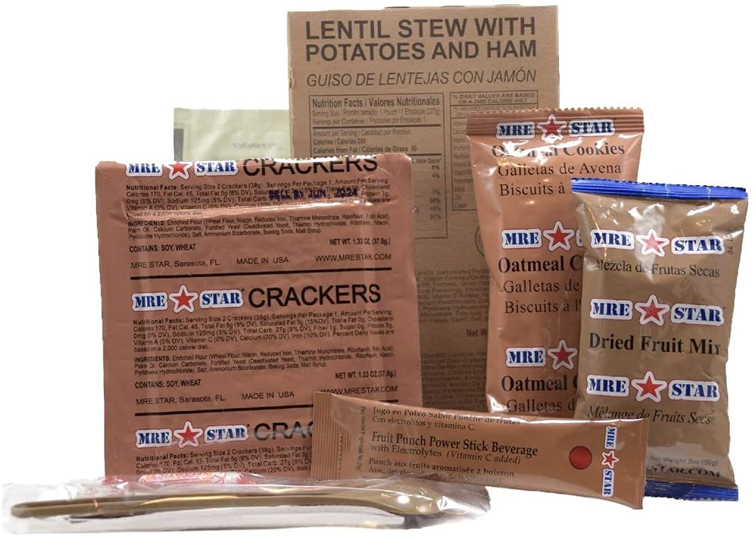 12-Pack MRE Meals Ready-to-Eat | Emergency Food Supply for Military, Camping & Survival | 2021 Manufactured Prepper Supplies | Perfect for Outdoor Adventures & Disaster Preparedness