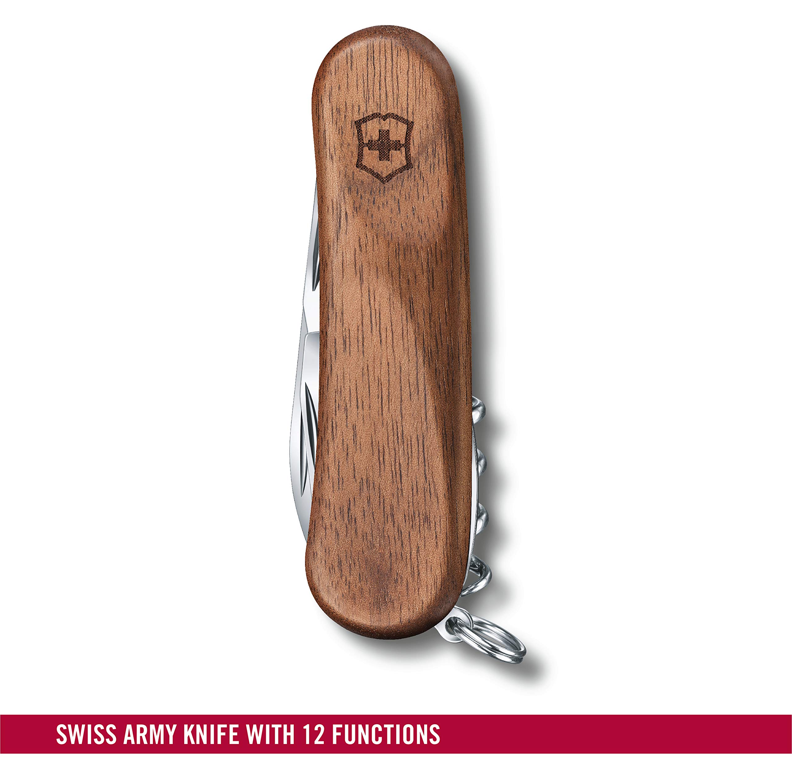 Victorinox EvoWood 14 Swiss Army Knife - Multitool Pocket Knife with Wood Handle for Camping, Hiking & Everyday Carry (EDC)