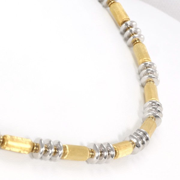 18K Yellow Gold and White Gold Necklace for Women - Elegant Layering Jewelry for Everyday Wear, Gifts, and Special Occasions
