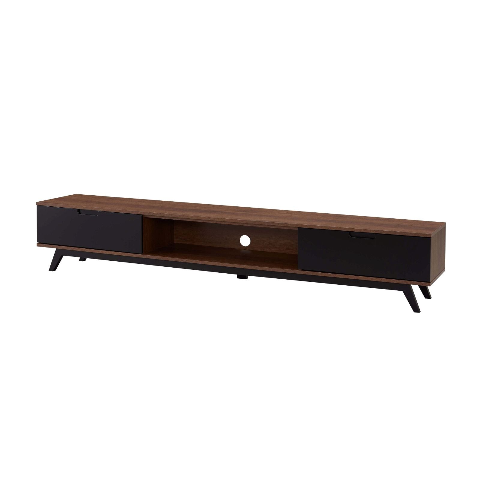 Tauris NOVA LL Entertainment Unit in Dark Oak - Modern TV Stand for Living Room, Home Theater & Media Storage