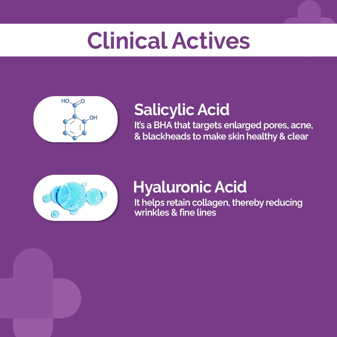 1% Salicylic Acid + Hyaluronic Acid Night Repair Face Serum Gel for Acne-Prone Skin - 50g/1.76oz - Anti-Blemish Treatment for Clear Complexion | Perfect for Overnight Acne Care & Hydration