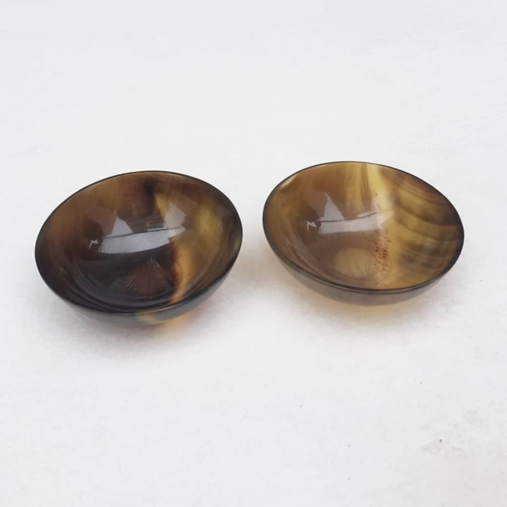 Hemoton Ox Horn Sauce Bowl - Condiment Dish for Ice Cream, Sushi & Snacks