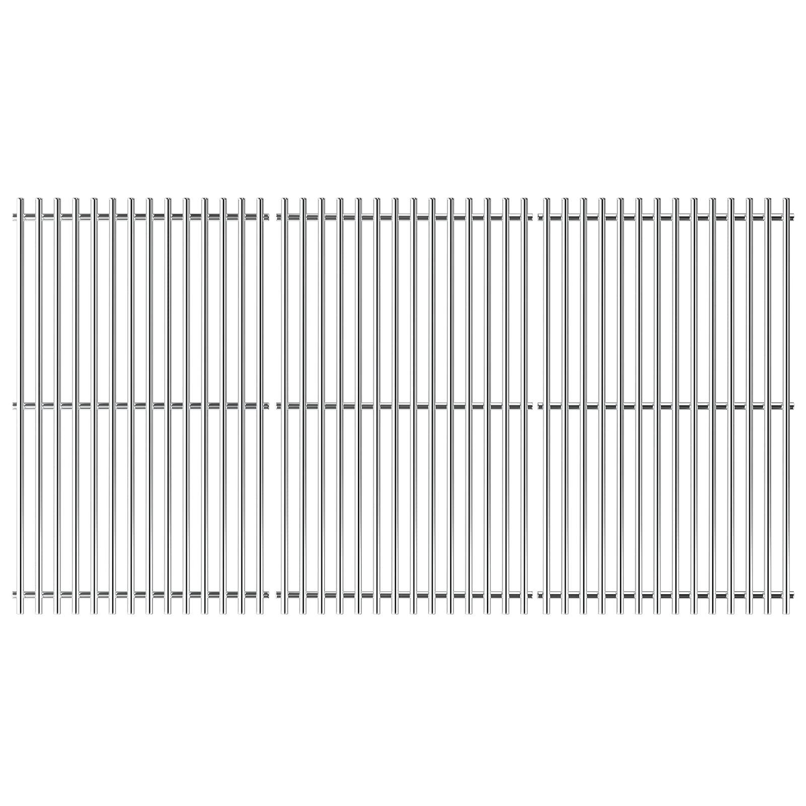QuliMetal 9MM SUS304 Stainless Steel Cooking Grates for Weber Summit 600 Series E-620 S-620 Gas Grills - Heavy Duty BBQ Grill Grates Set of 3 - Perfect for Outdoor Grilling, Backyard Cookouts & Camping
