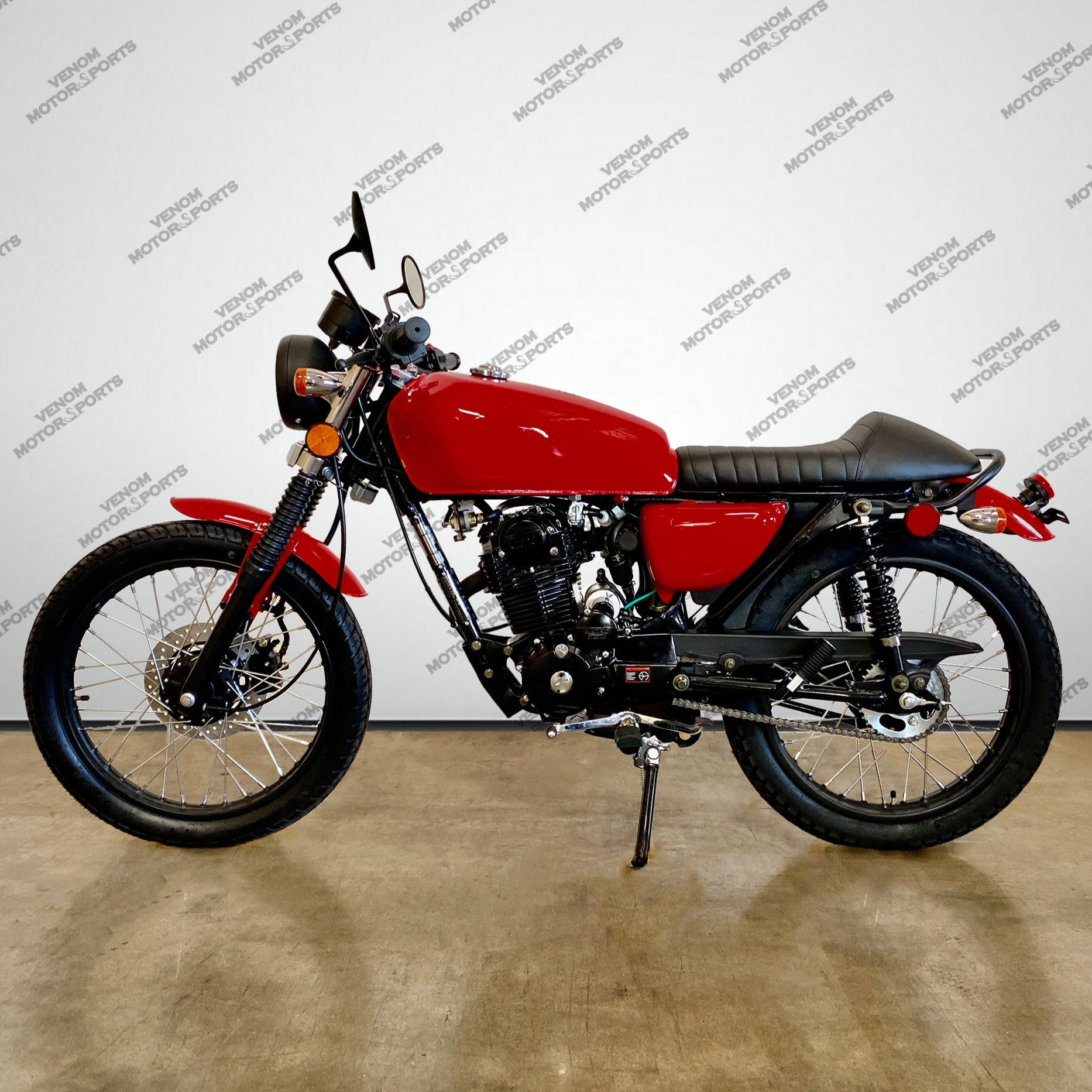 Venom Sportster 250cc Chopper Motorcycle - 5-Speed Manual Transmission for Cruising & Urban Commuting | Perfect for Beginners & City Riders