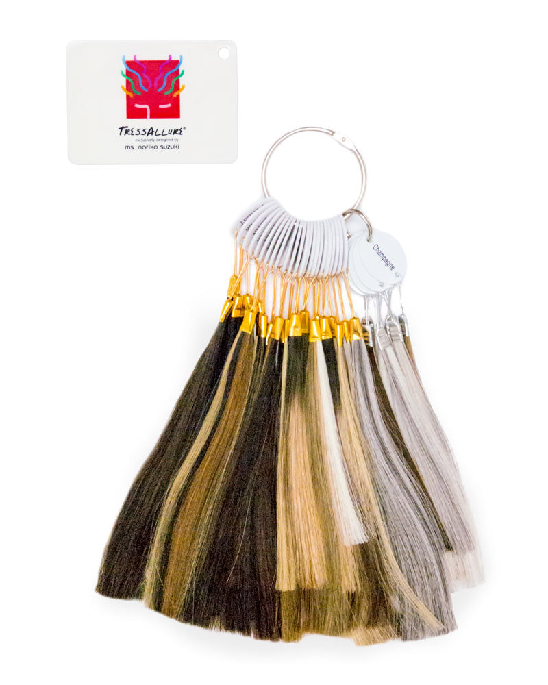 TressAllure Color Ring Hair Extensions - Clip-in Human Hair Highlights for Women - Perfect for Parties, Weddings & Everyday Styling