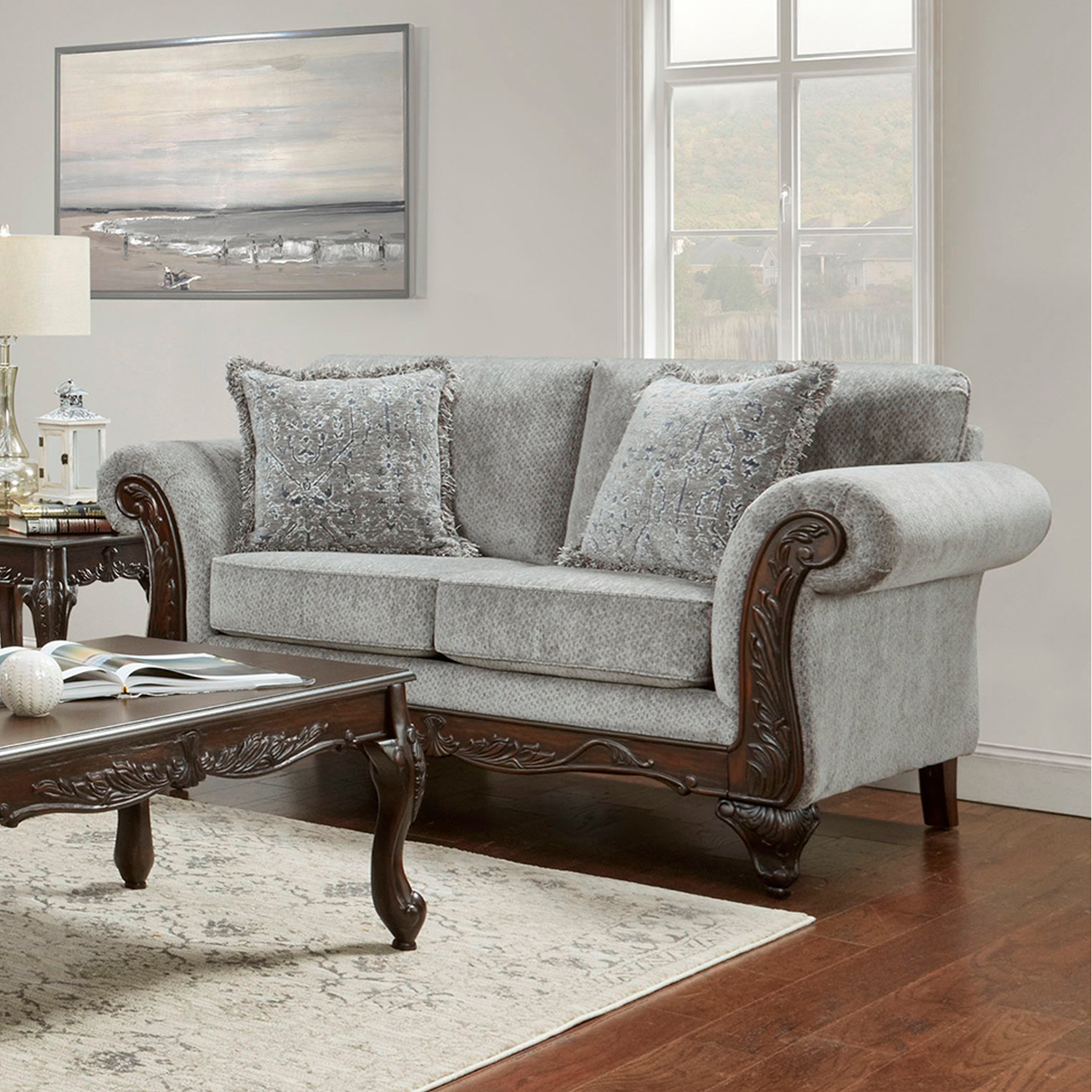 Handcrafted Carved Wood Loveseat Sofa - Elegant Wooden Bench for Living Room, Bedroom & Porch - Perfect for Cozy Seating & Home Decor