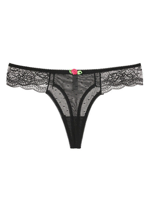 ZASUWA Women's Unique Rose Flower Lace Leopard Print Panties - Sexy & Comfortable Underwear for Date Night & Special Occasions