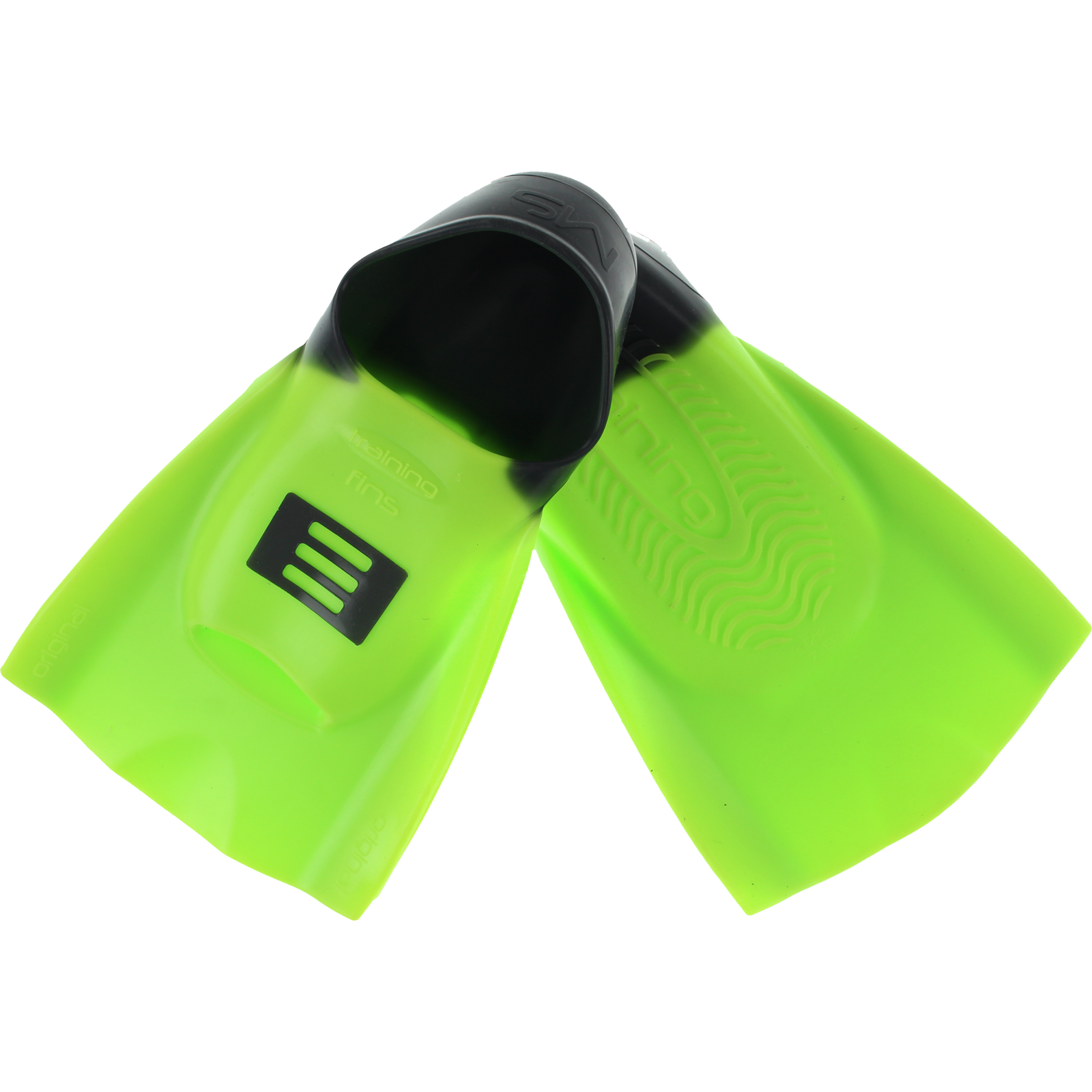DMC Training Swim Fins - Large Size 10-11 | Green & Charcoal Color | Professional Swimming Gear for Pool Training, Snorkeling & Fitness