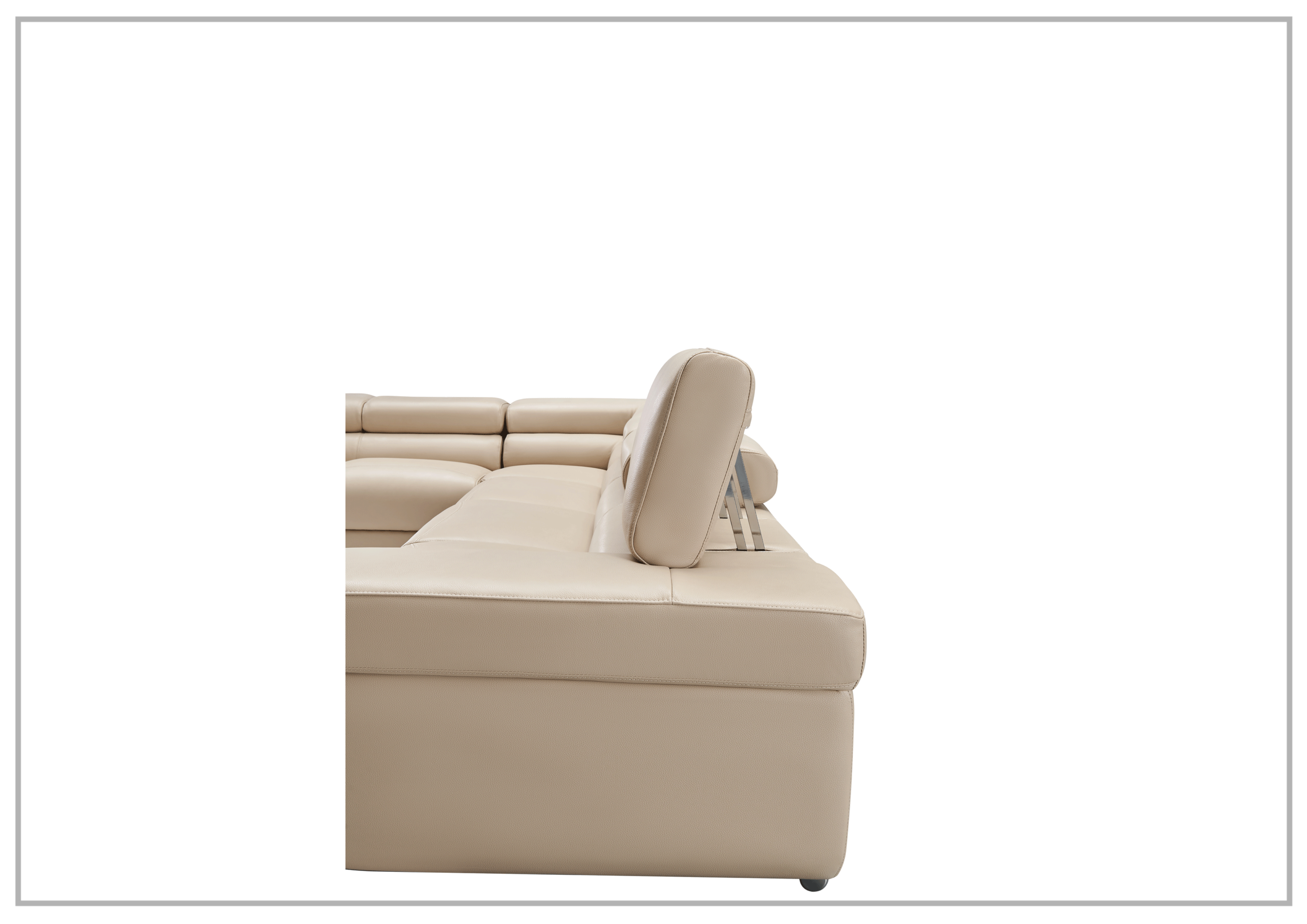 Gio Italia Baxton L-Shaped Leather Sectional Sofa - Modern Corner Couch for Living Room, Home Theater & Office Lounge