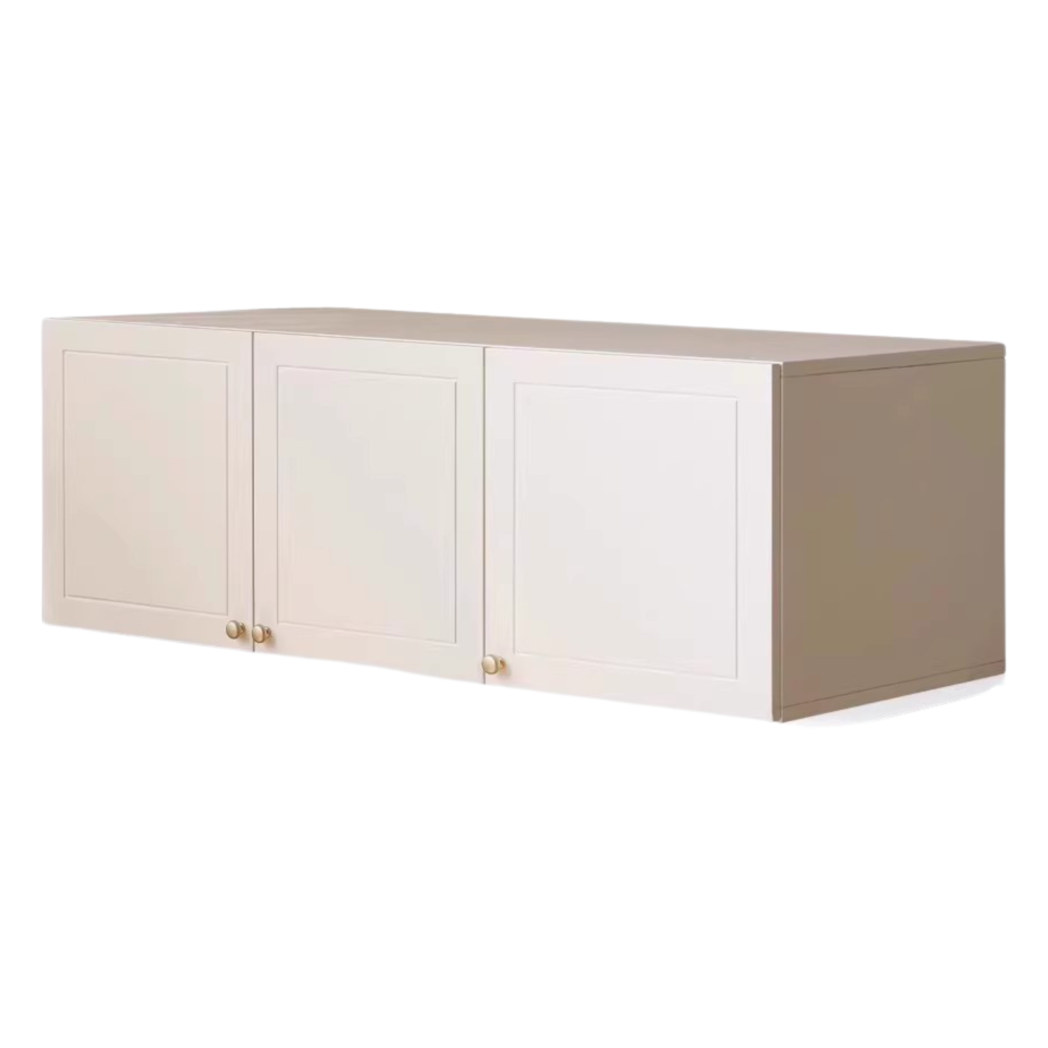 French Cream Pine Solid Wood Wardrobe - Elegant Vintage Closet for Bedroom, Living Room & Guest Room Storage