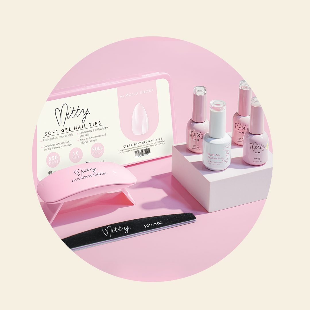 Mitty Nail Extension Kit - Clear Acrylic Nail Tips for Professional Salon & DIY Manicure - Perfect for Nail Art, French Tips & Long Lasting Extensions