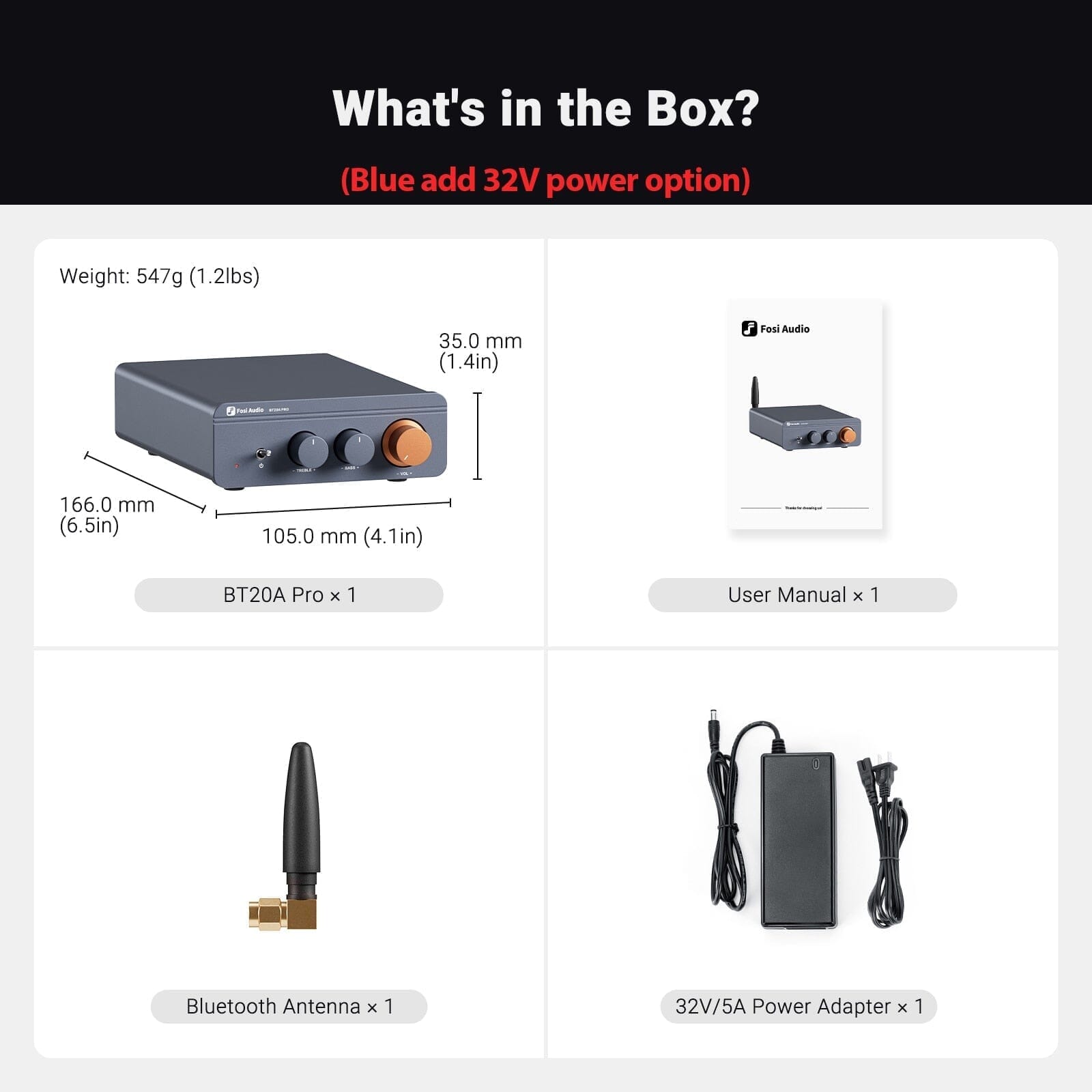 Blue + 32V Power Supply