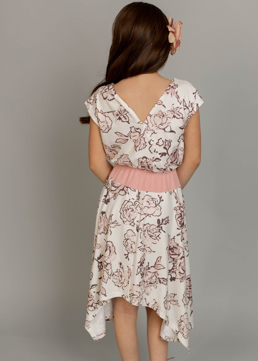 Fenlie Cream Boho Floral Dress - Elegant Summer Maxi Dress for Beach, Wedding & Vacation