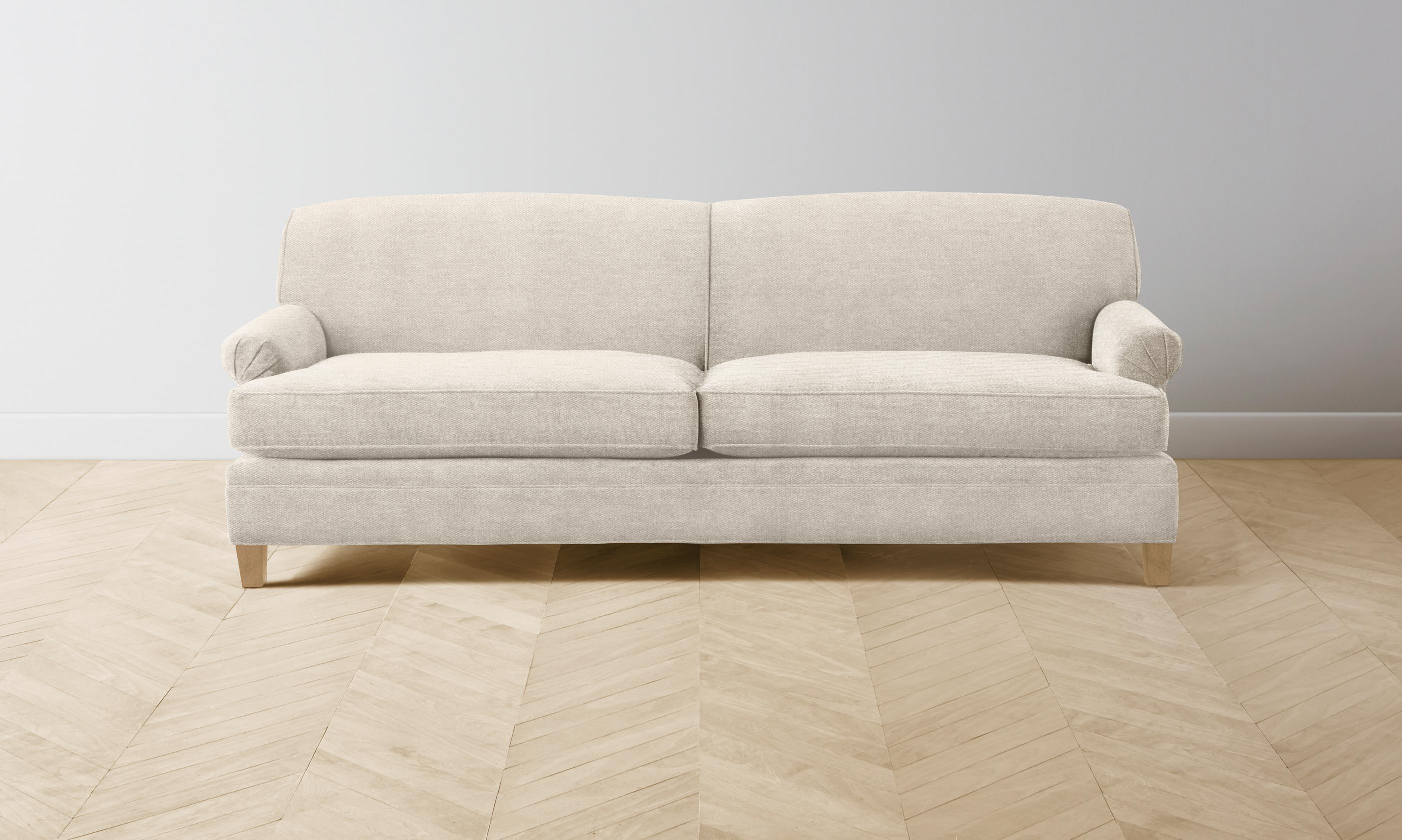 Carmine Sofa - Premium Performance Woven Chenille Fabric in Desert Color - Perfect for Living Rooms, Family Rooms & Cozy Home Spaces