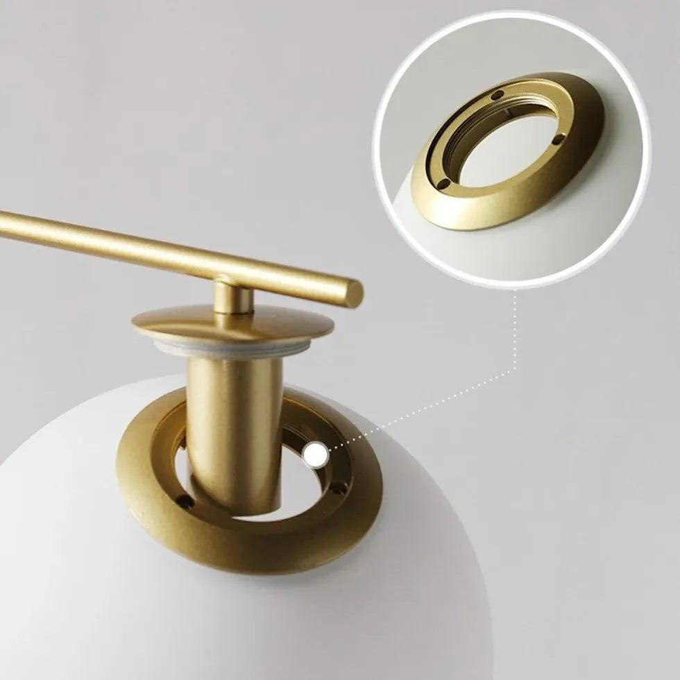 Modern Adjustable White Glass Globe Floor Lamp - Perfect for Living Room, Bedroom, and Office Lighting Decor